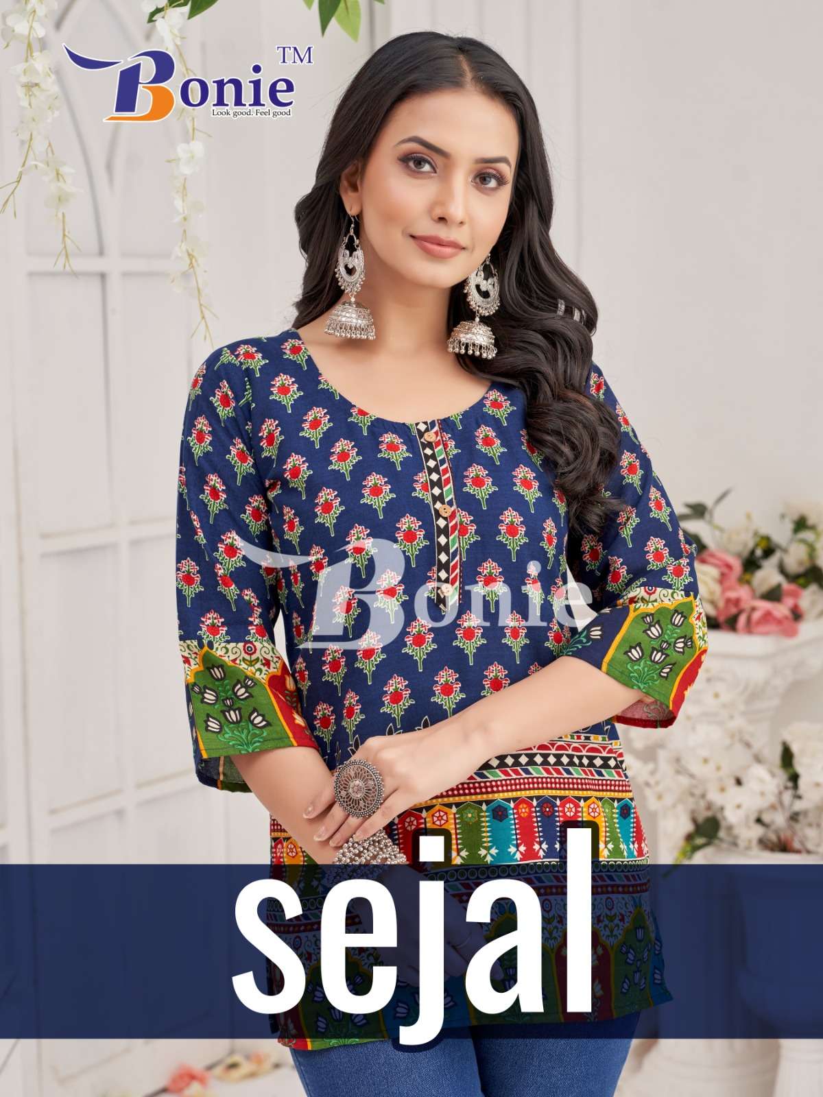 BONIE SEJAL VOL 1 RAYON PRINTED FANCY SUMMER WEAR LADIES TOP