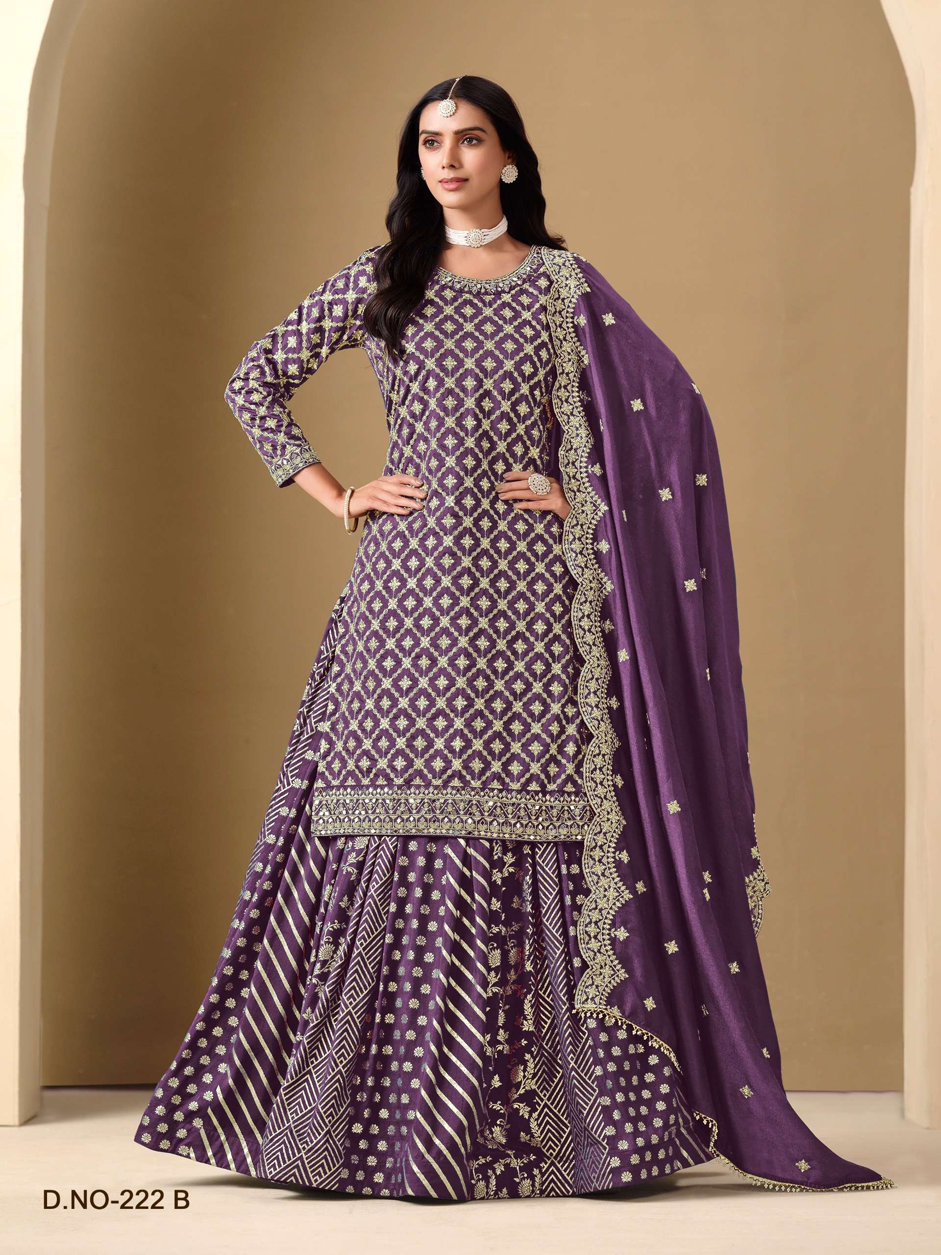 DANI CREATION AANAYA VOL 222 SILK HEAVY DESIGNER WEDDING WEAR LEHENGA SUIT
