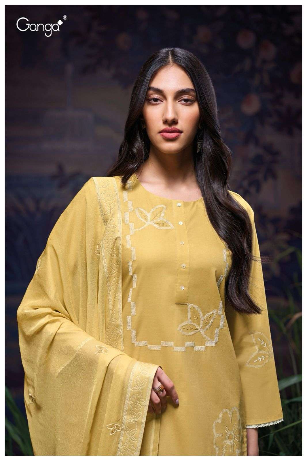 GANGA JAYMIAH 3386 COTTON PRINTED WITH EMBROIDERY WORK SUIT