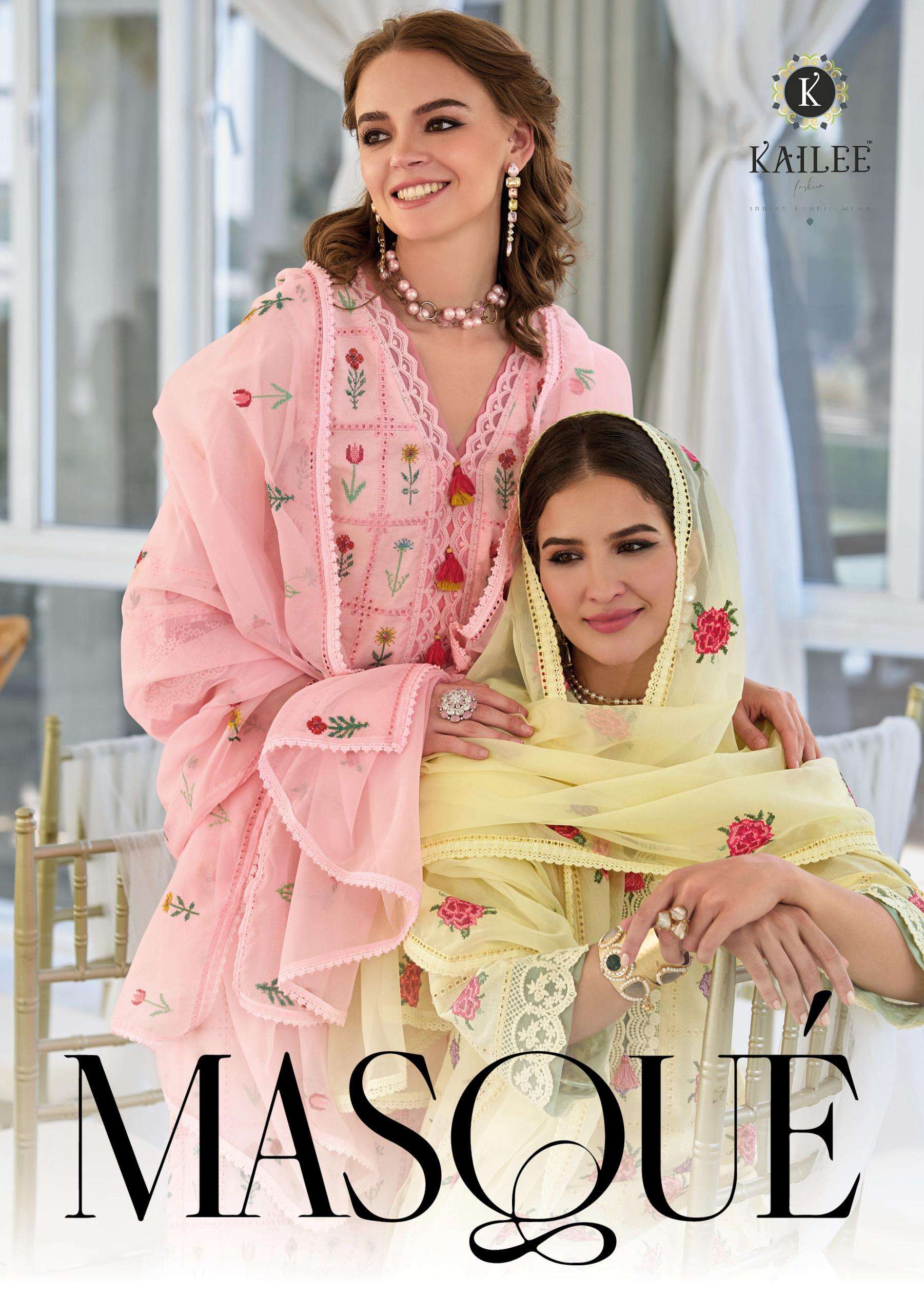 KAILEE FASHION MASUQE COTTON FANCY DESIGNER WORK SUIT