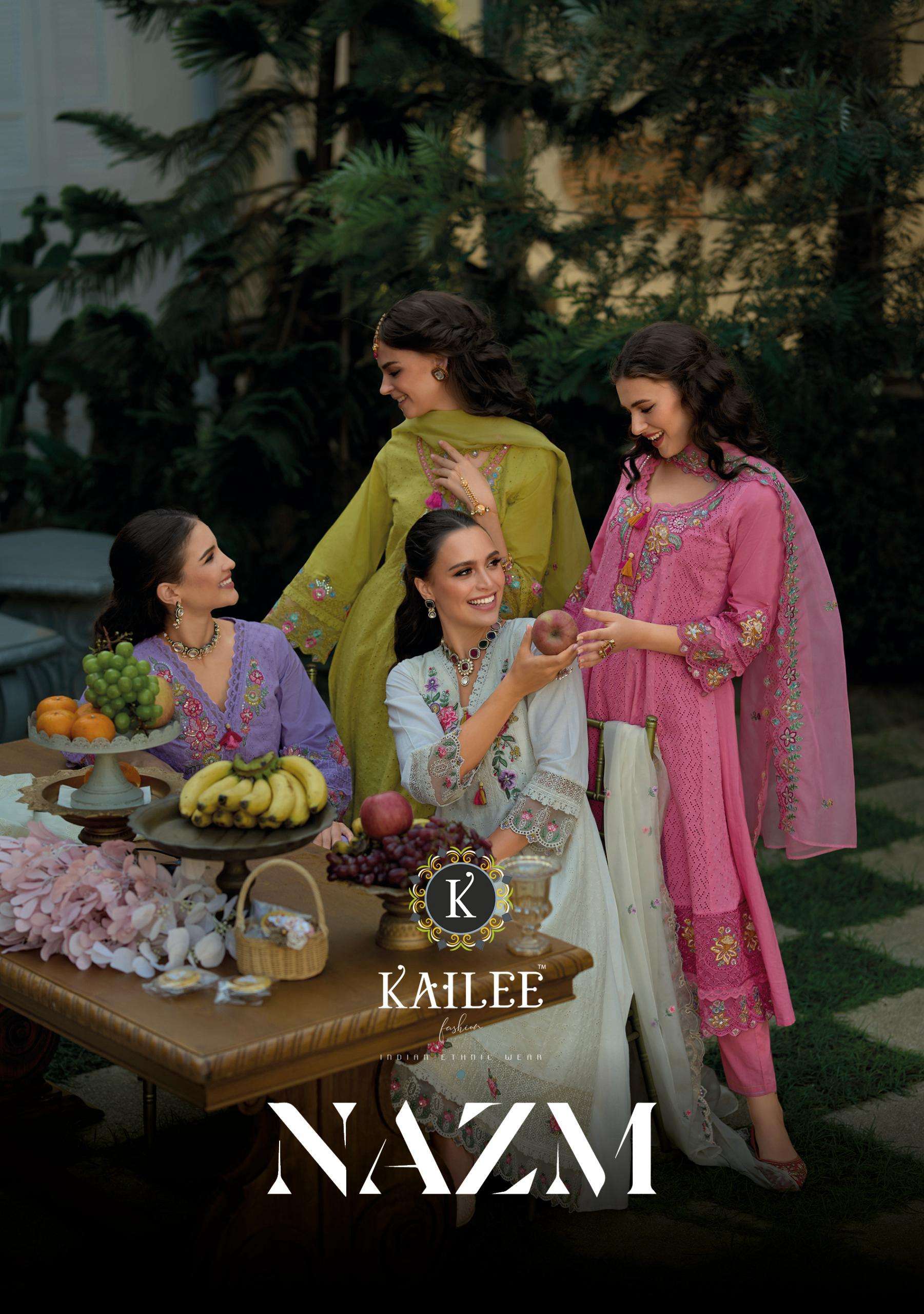 KAILEE FASHION NAZM COTTON ANARKALI STYLE DESIGNER LADIES SUIT