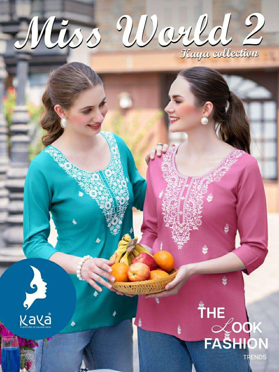 KAYA MISS WORLD VOL 2 RAYON FANCY SUMMER WEAR LADIES TOP