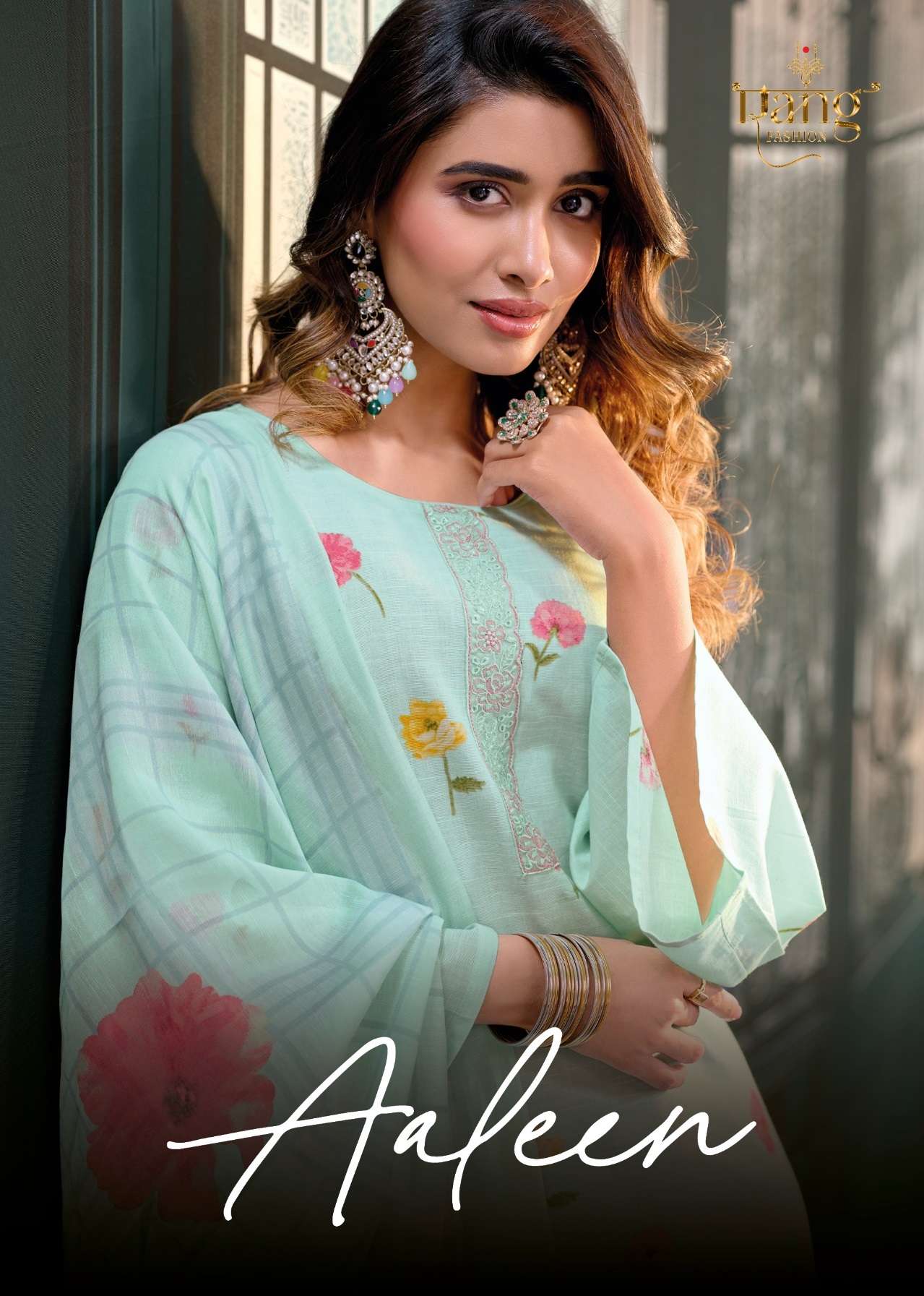 RANG FASHION AALEEN VISCOSE DIGITAL PRINT WITH FANCY WORK SUIT