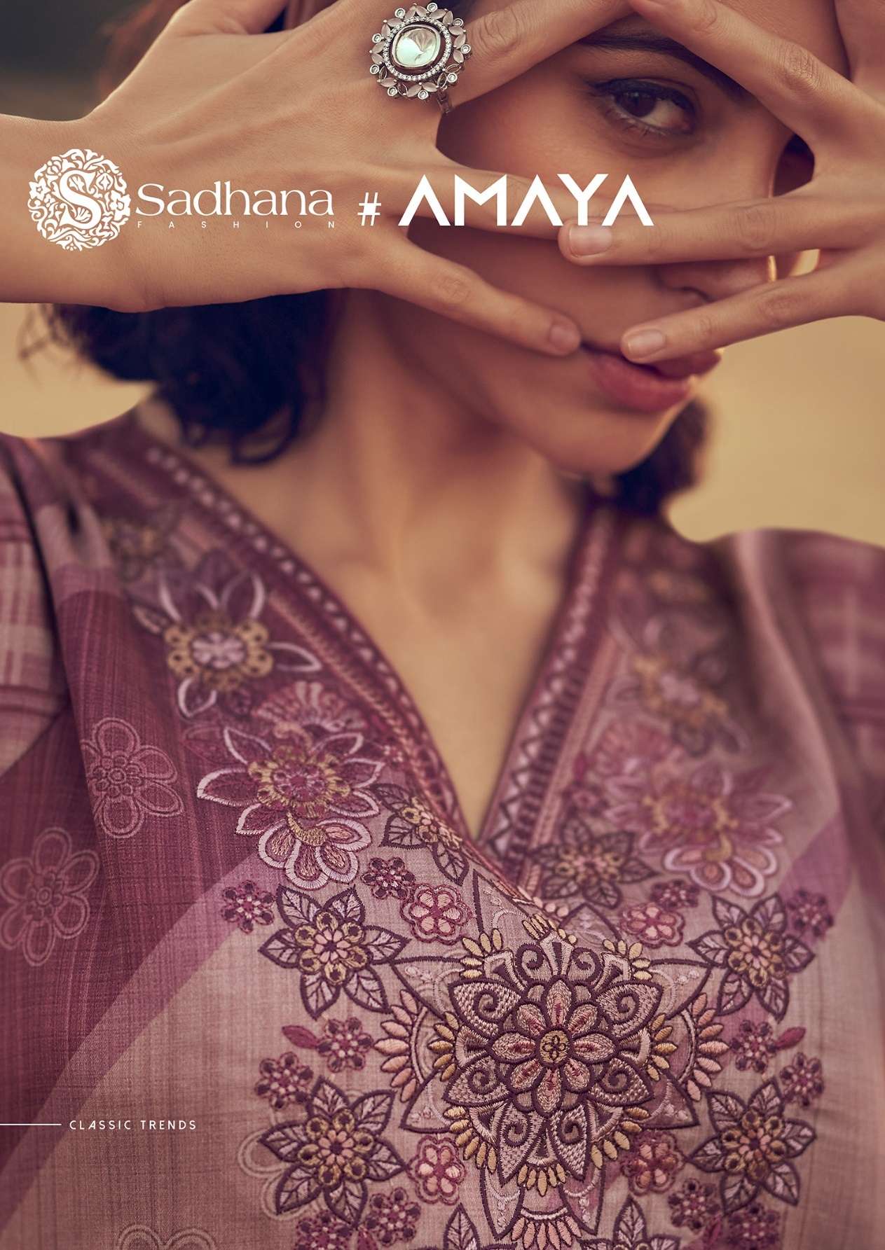 SADHANA FASHION AMAYA JAM COTTON DIGITAL PRINT WITH FANCY WORK SUIT
