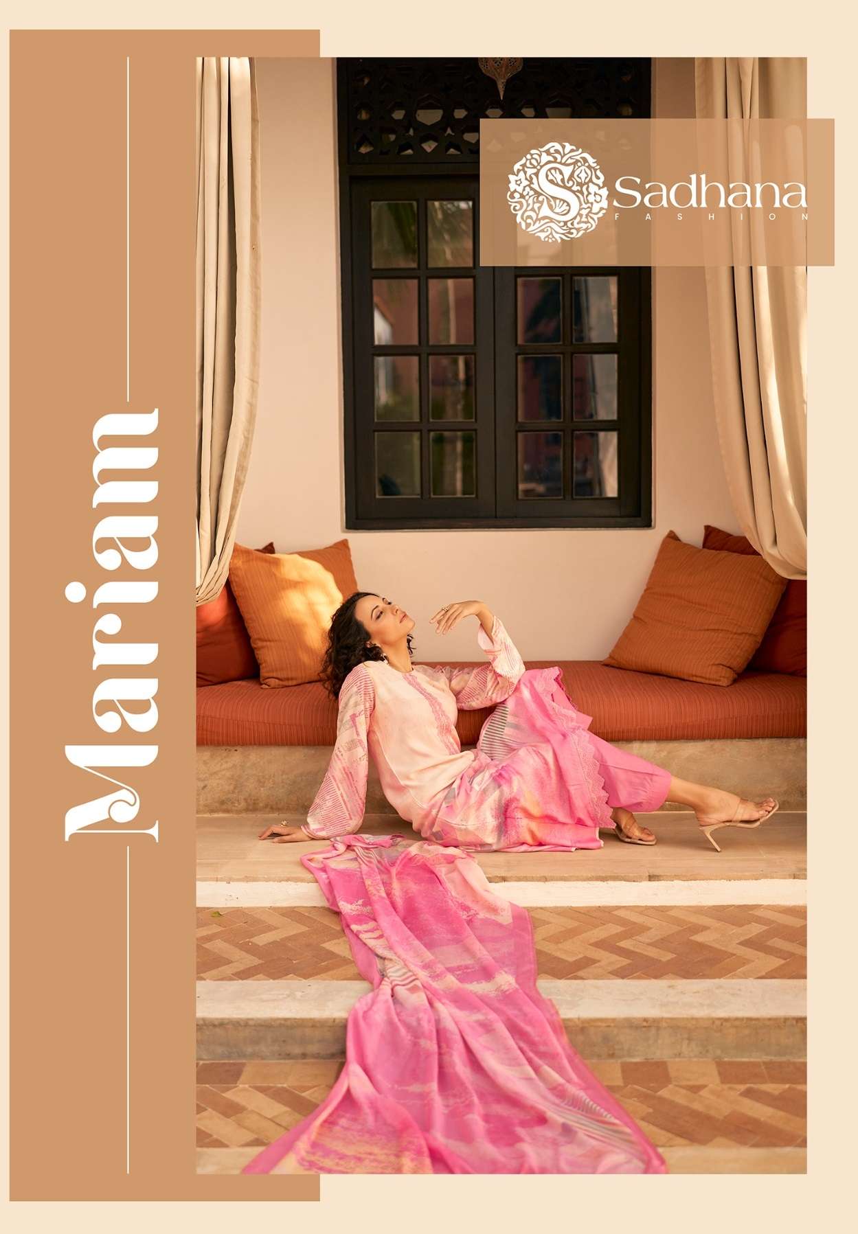 SADHANA FASHION MARIAM MUSLIN SILK DIGITAL PRINT WITH FANCY WORK SUIT