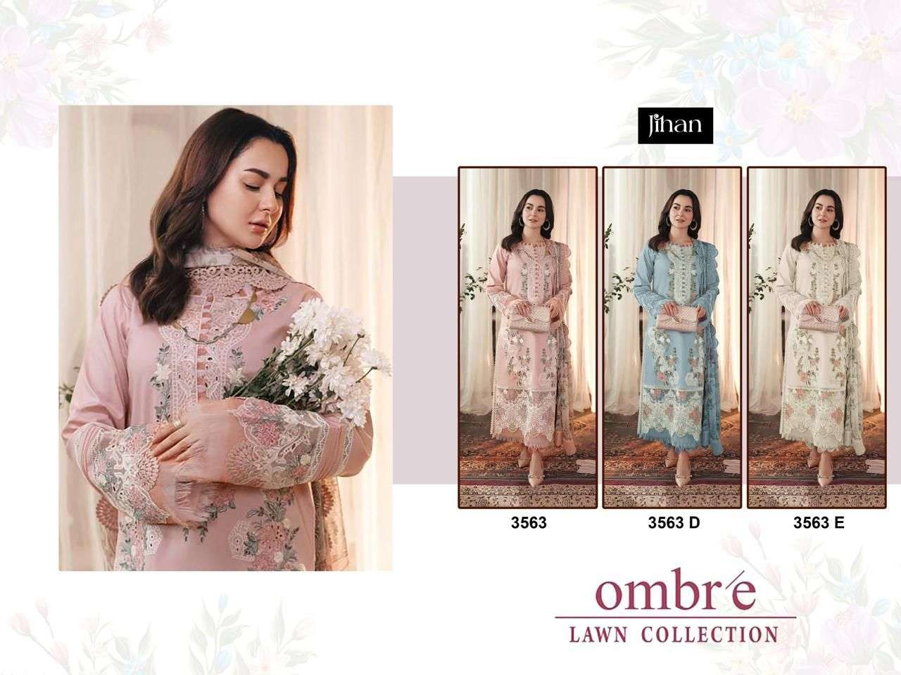 JIHAN DESIGN NO - 3563 COTTON HEAVY SELF EMBROIDERED PATCH PAKISTANI SALWAR SUIT