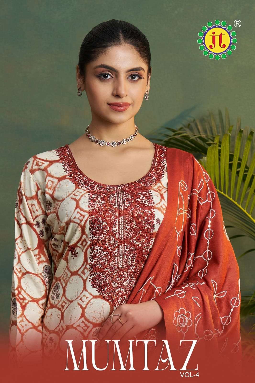 JT MUMTAZ VOL 4 RAYON FANCY PREMIUM WORK LADIES SUIT