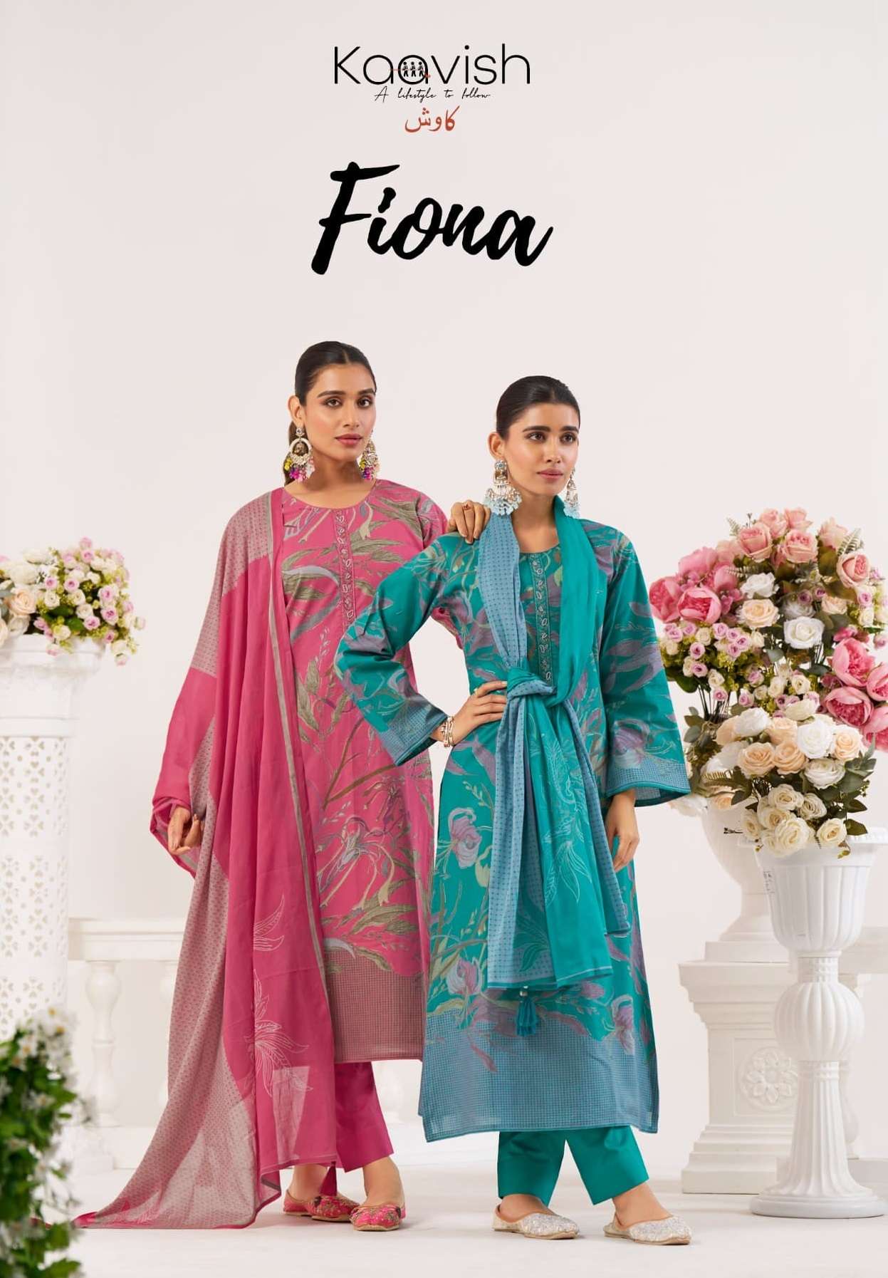 KAAVISH FIONA LAWN COTTON DIGITAL PRINT WITH EMBROIDERY WORK SUIT
