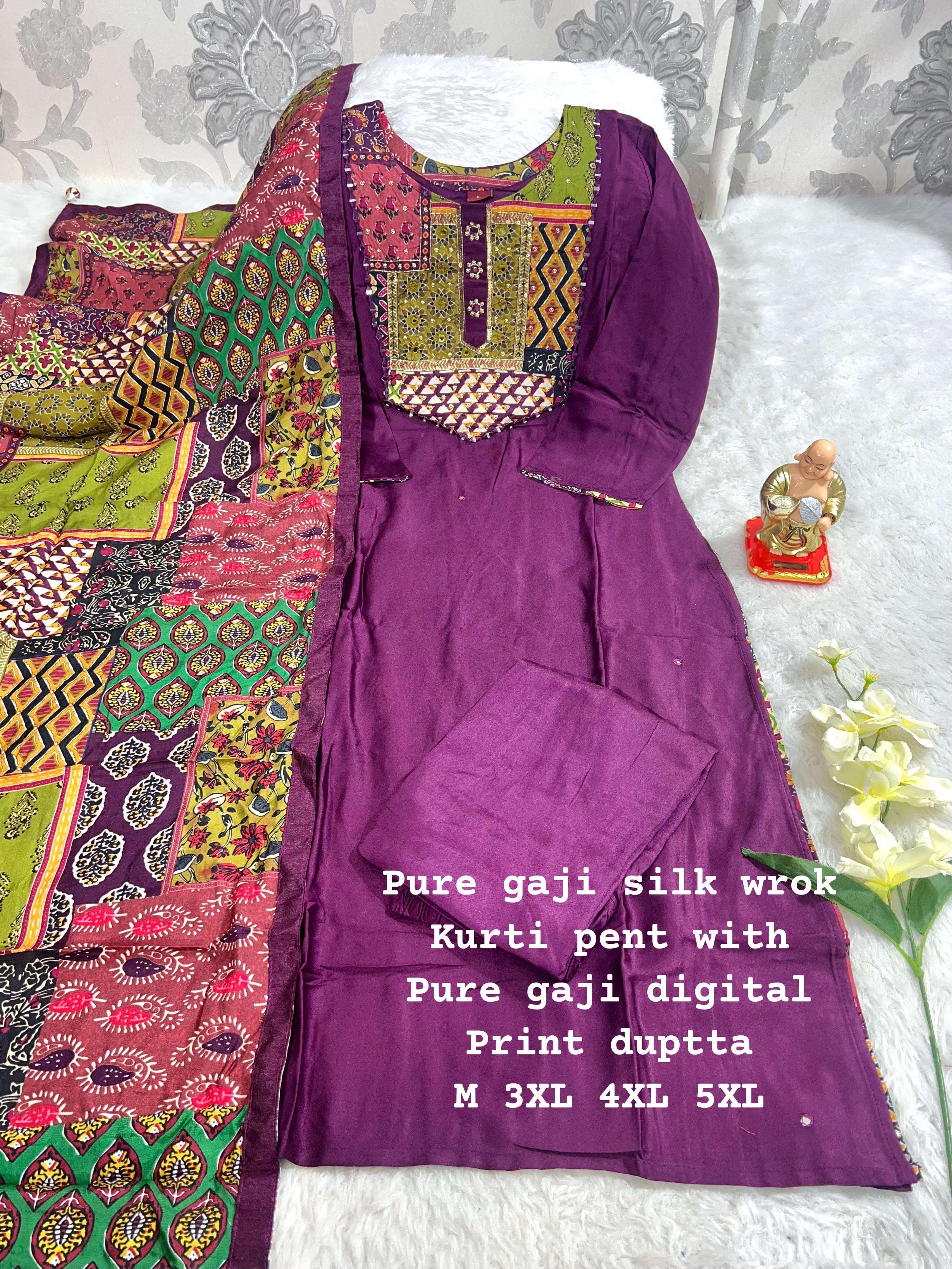 MF FESTIVE WEAR COLLECTIONS SILK DESIGNER READY MADE SUIT