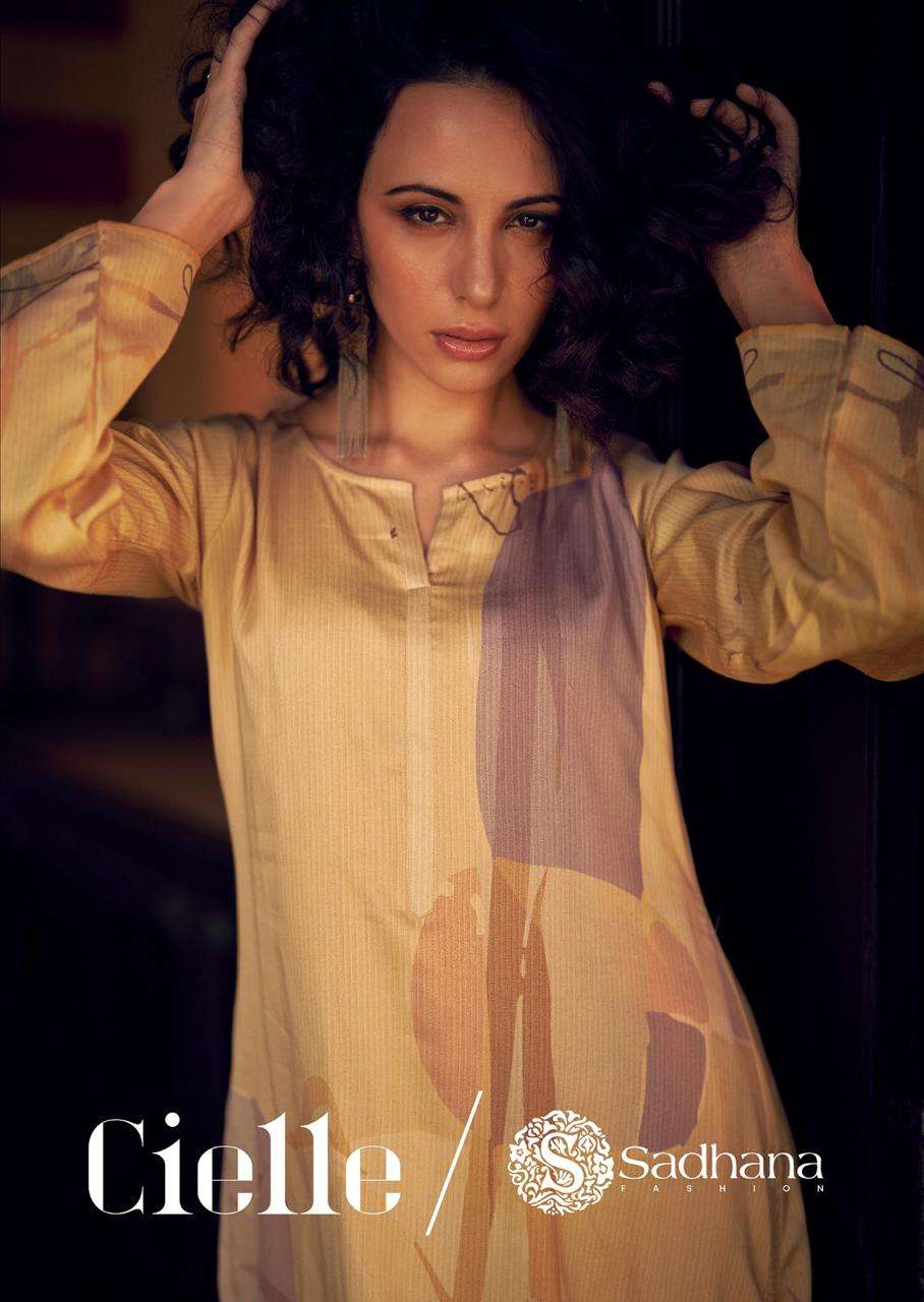 SADHANA FASHION CIELLE JAM COTTON DIGITAL PRINT WITH FANCY WORK SUIT