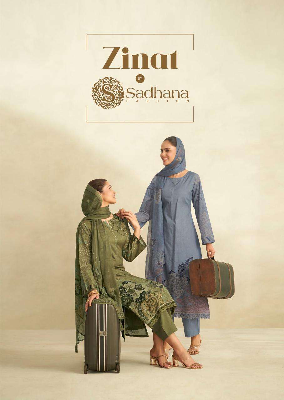 SADHANA FASHION ZINAT LAWN COTTON PRINT WITH FANCY WORK SUIT