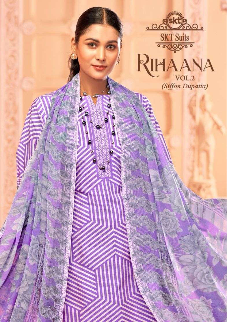 SKT SUITS RIHAANA VOL 2 COTTON DIGITAL PRINT SALWAR SUIT