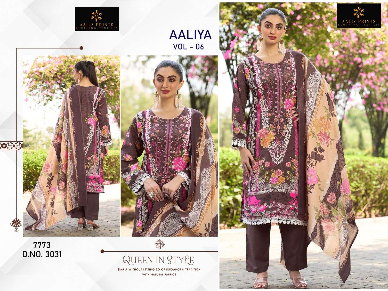 AALIZ PRINTS AALIYA VOL 6 COTTON DIGITAL STYLE PRINT SALWAR SUIT