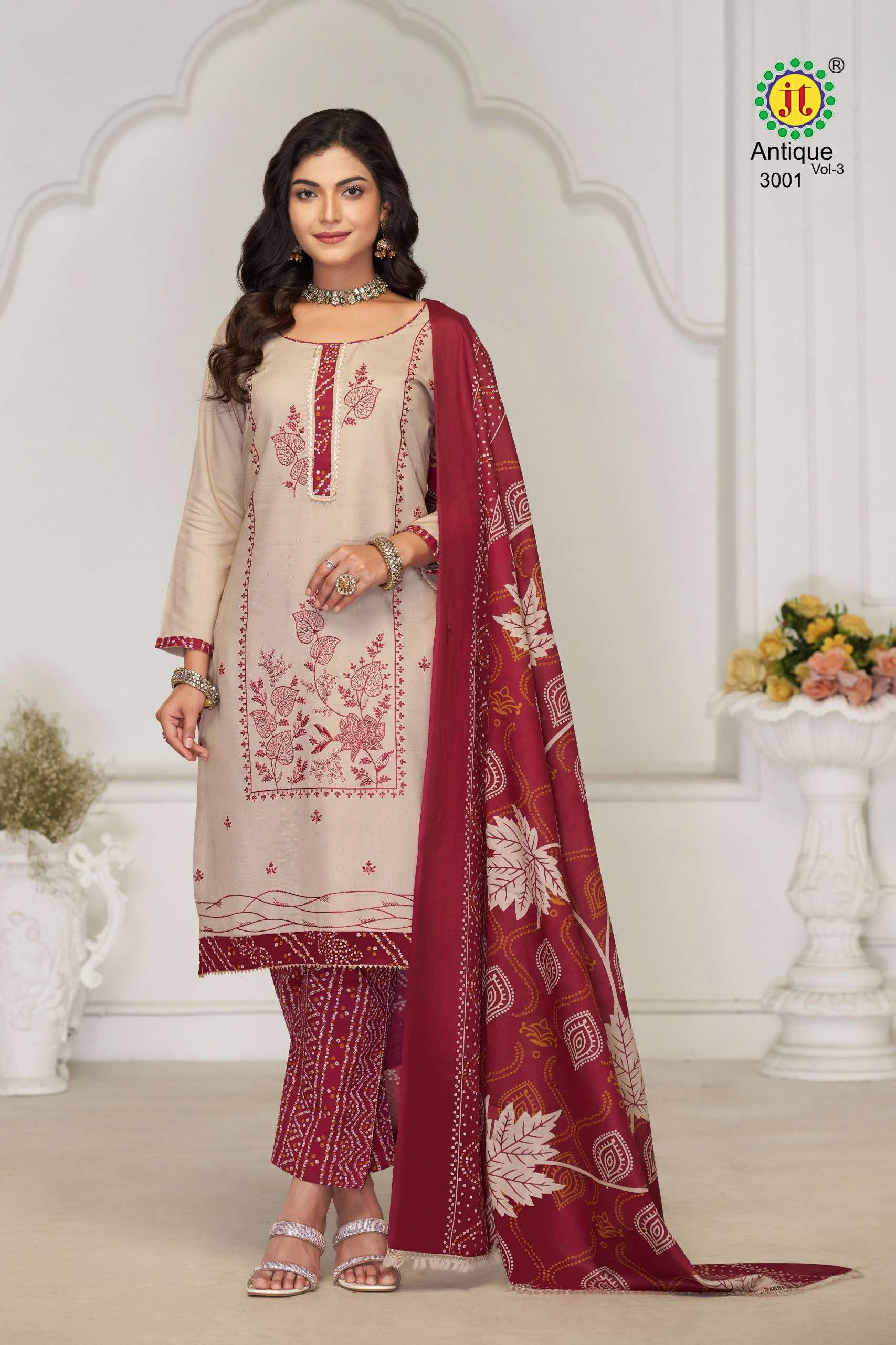 JT ANTIQUE VOL 3 RAYON PREMIUM WORK LADIES SUIT