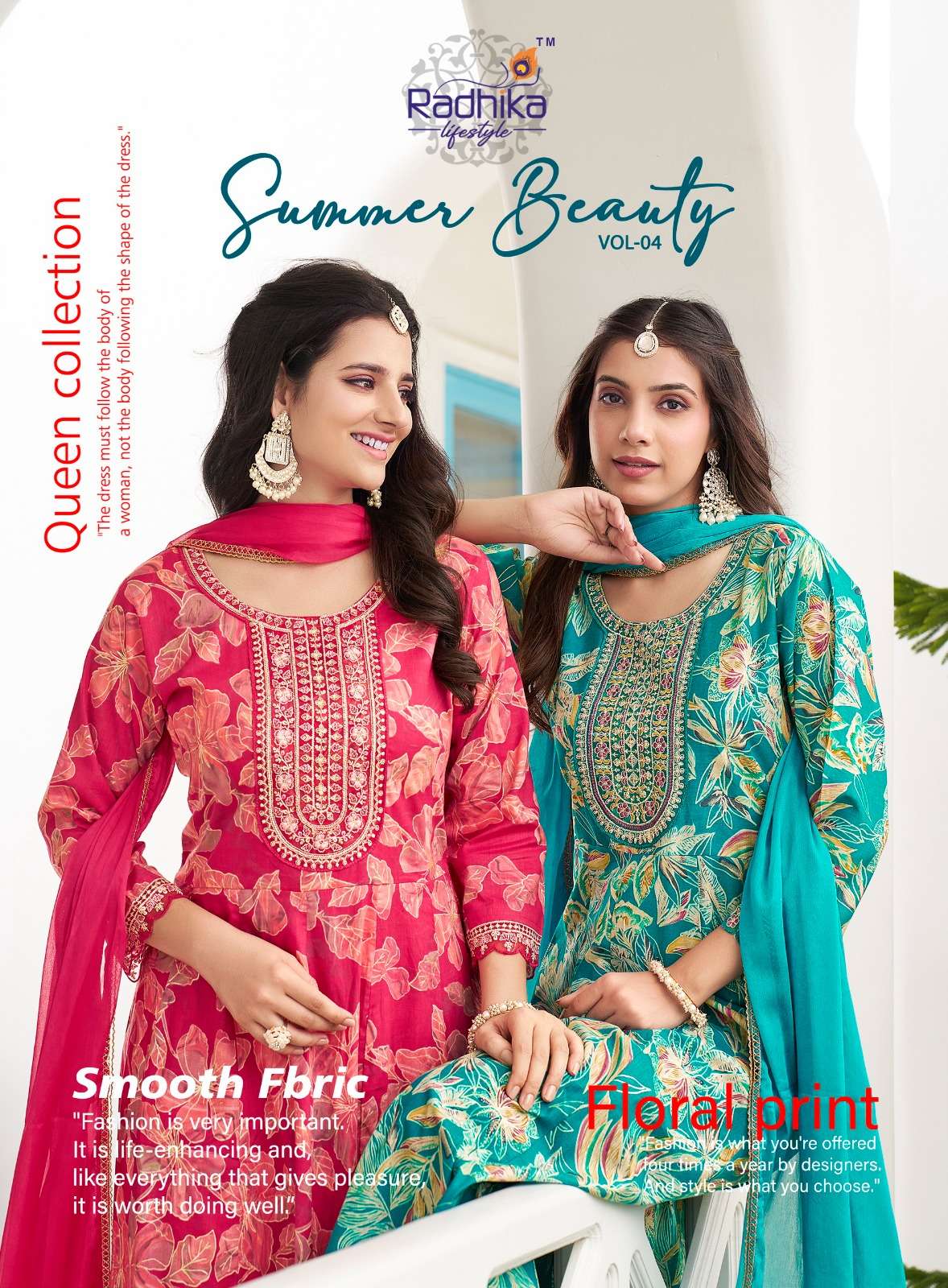 RADHIKA LIFESTYLE SUMMER BEAUTY VOL 4 COTTON FANCY LADIES KURTI COMBO SET