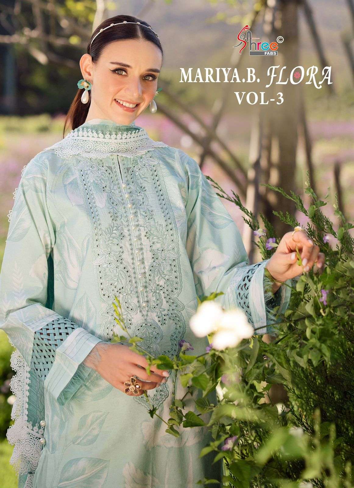 SHREE FABS MARIYA B FLORA VOL 3 COTTON PATCH EMBROIDERY WORK SALWAR KAMEEZ