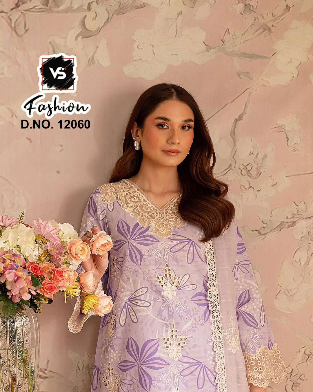 VS FASHION D NO 12060 GEORGETTE BEAUTIFUL DESIGNER WORK SUIT