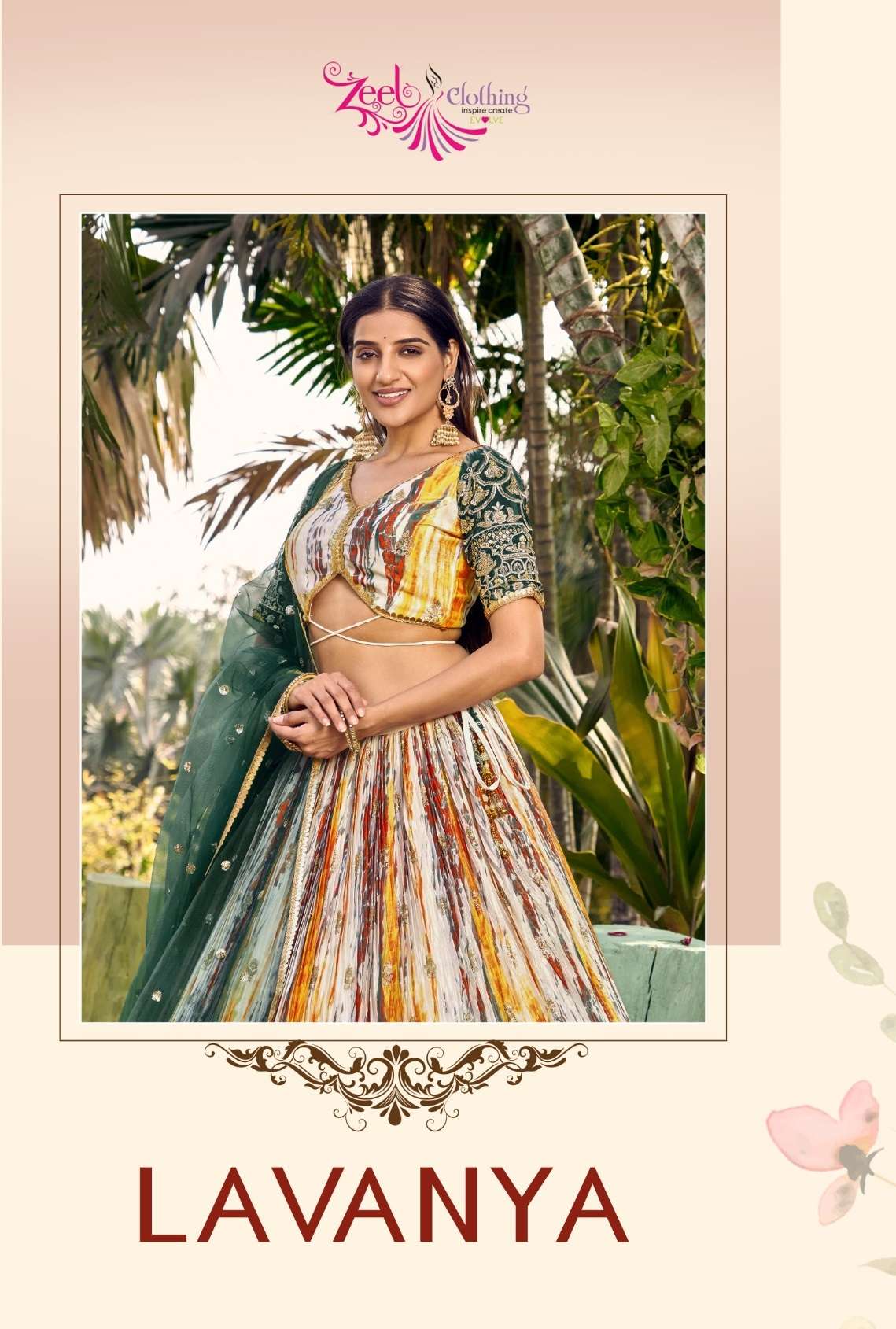 ZEEL CLOTHING LAVANYA CHINON DESIGNER FESTIVE WEAR LEHENGA CHOLI