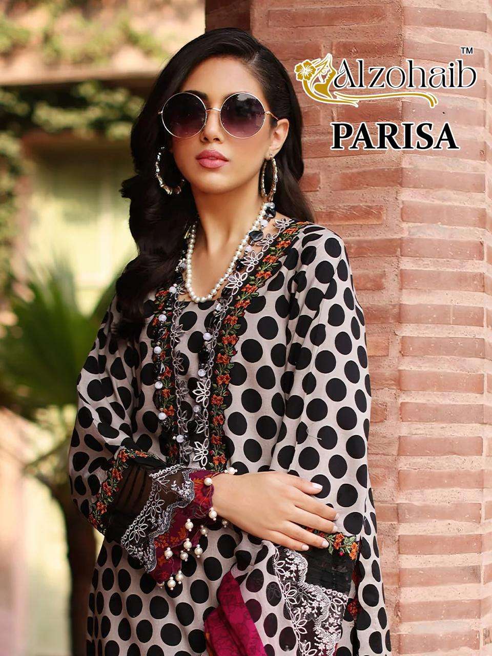 AL ZOHAIB PARISA COTTON PRINT WITH FANCY EMBROIDERY WORK SALWAR KAMEEZ 