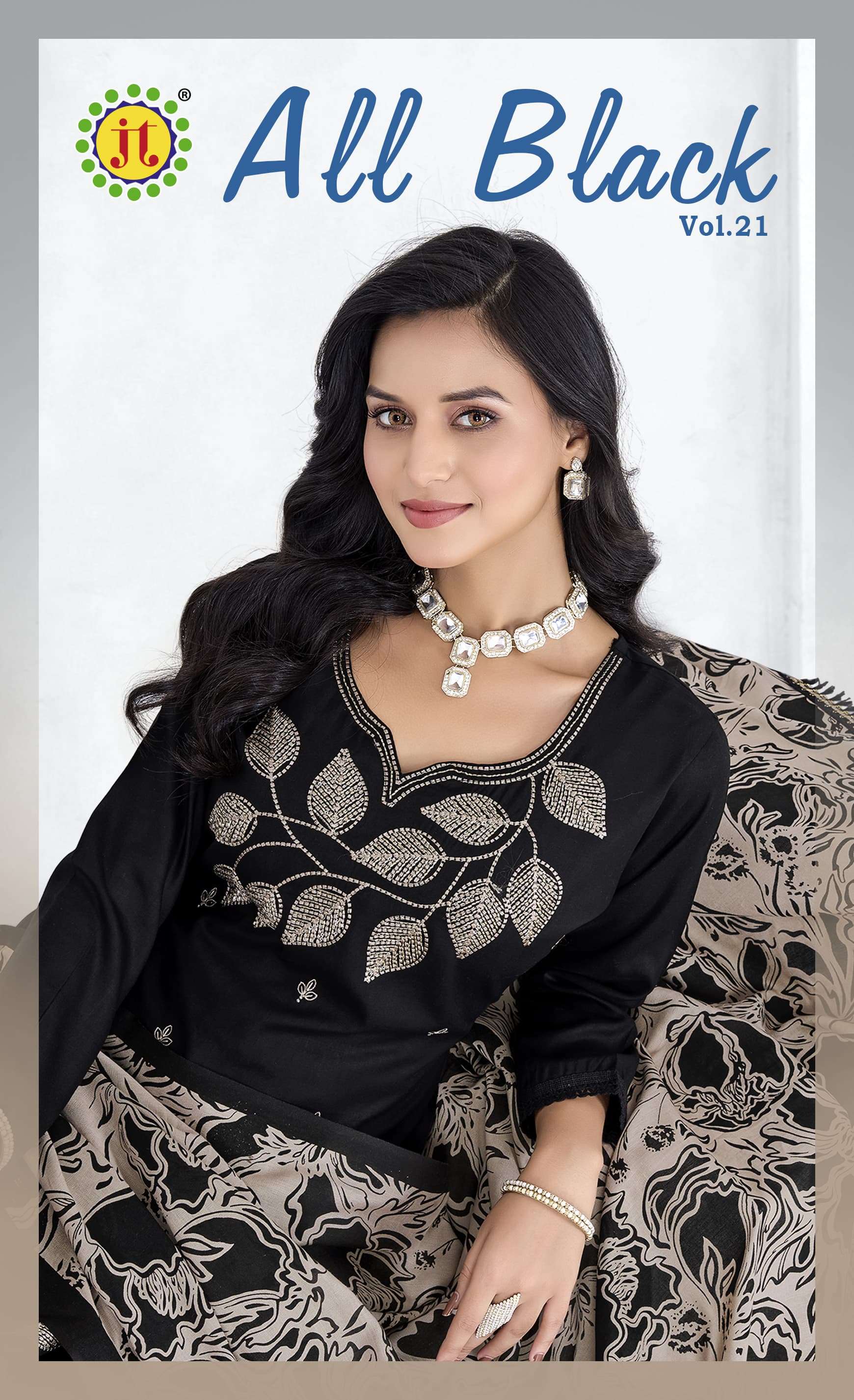 JT AL BLACK VOL 21 RAYON PREMIUM WORKS LADIES SALWAR SUIT