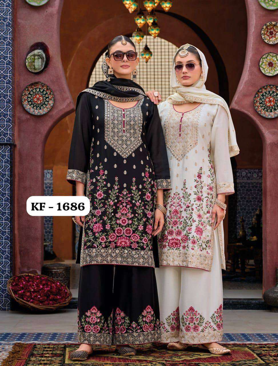 KF 1686 FOX GEORGETTE HEAVY DESIGNER PAKISTANI STYLE SUIT