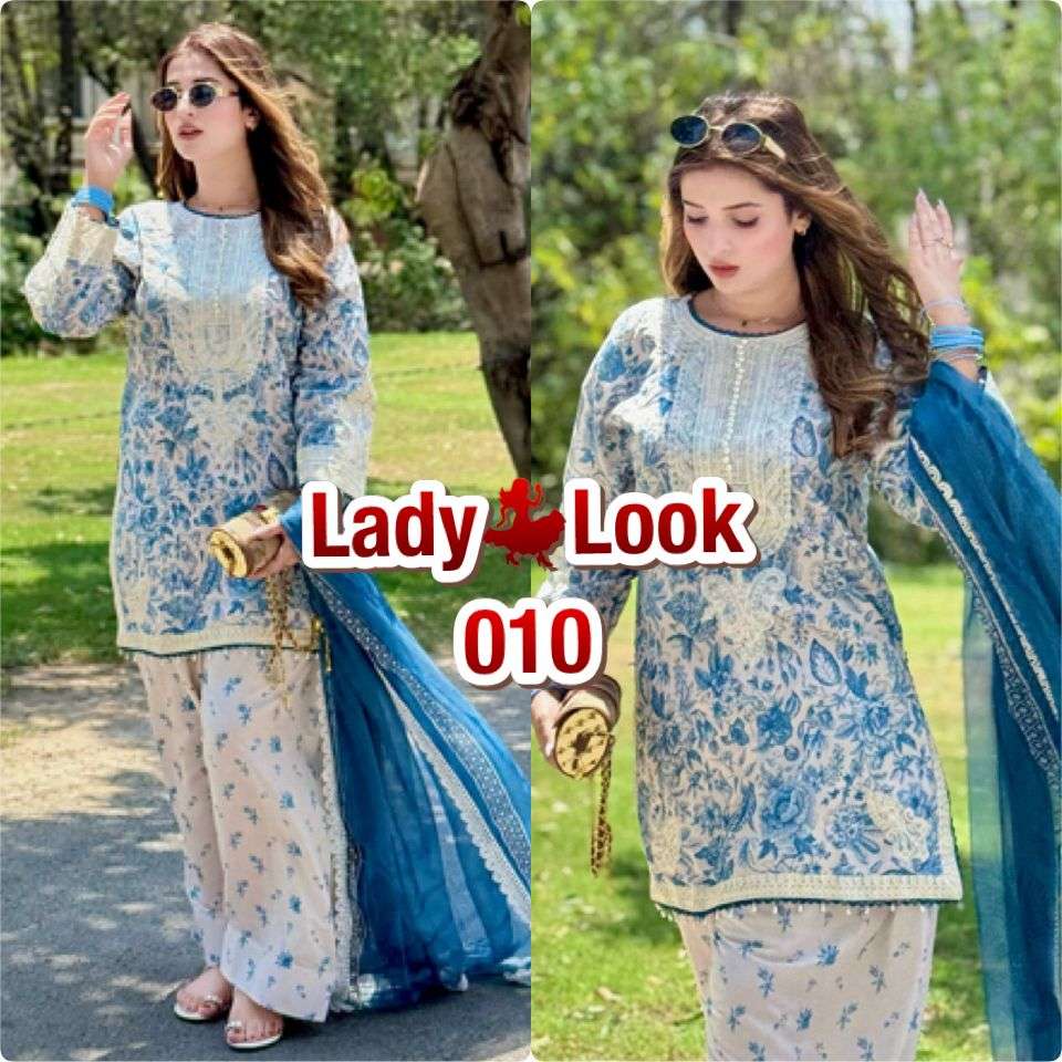 LADY LOOK 010 CREPE DIGITAL PRINT WITH FANCY DESIGNER LOOK SUIT