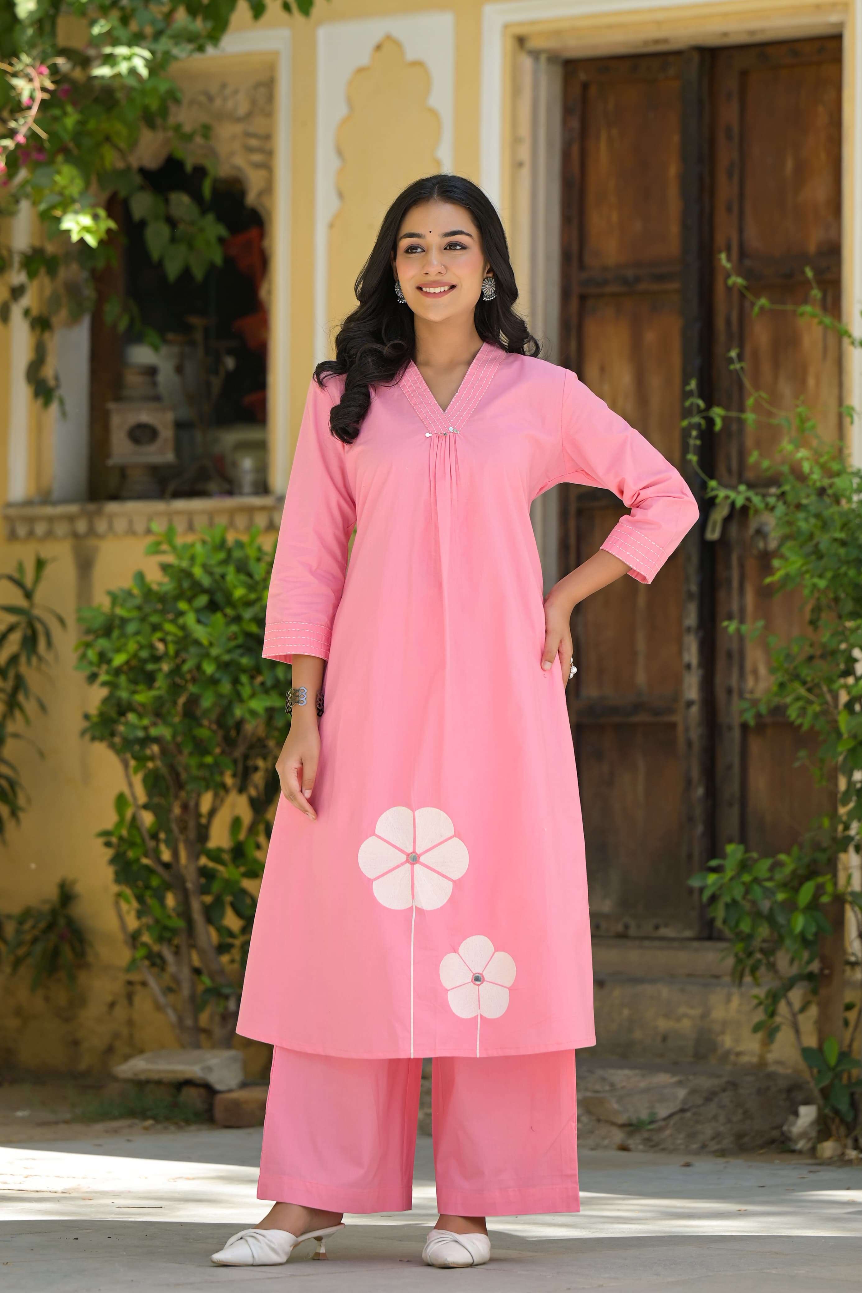 MF 2 PCS COLLECTION VOL 2 COTTON FANCY DESIGNER KURTI WITH PLAZZO 