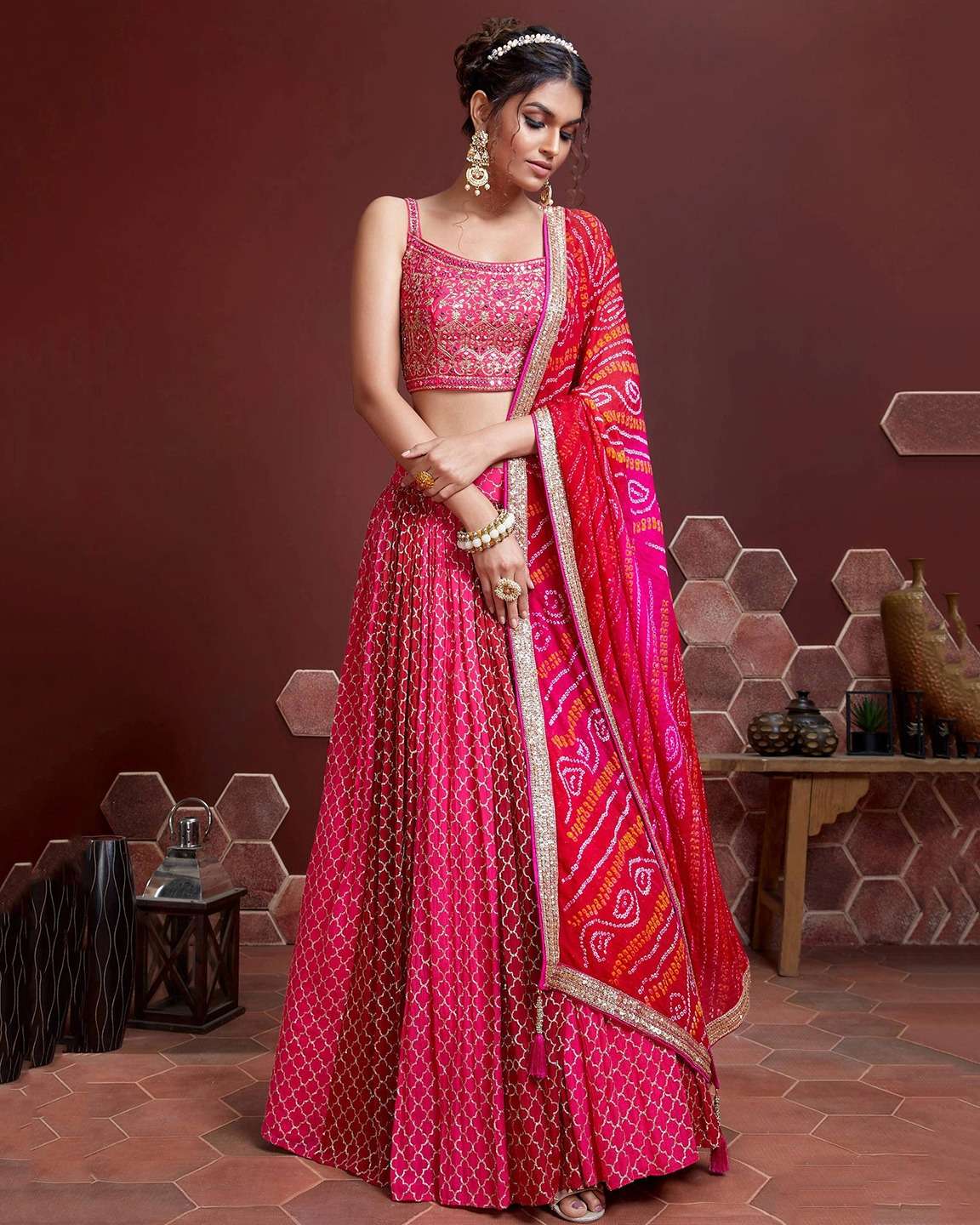 MF CODE 105 SILK DESIGNER HEAVY PARTY WEAR LEHENGA CHOLI 
