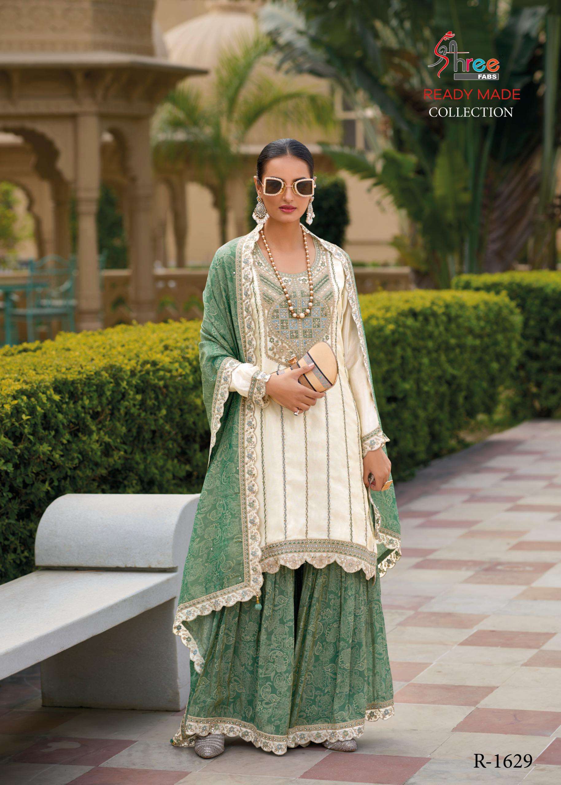 SHREE FABS R 1629 HEAVY EMBROIDERED READY MADE PAKISTANI SHARARA SUIT