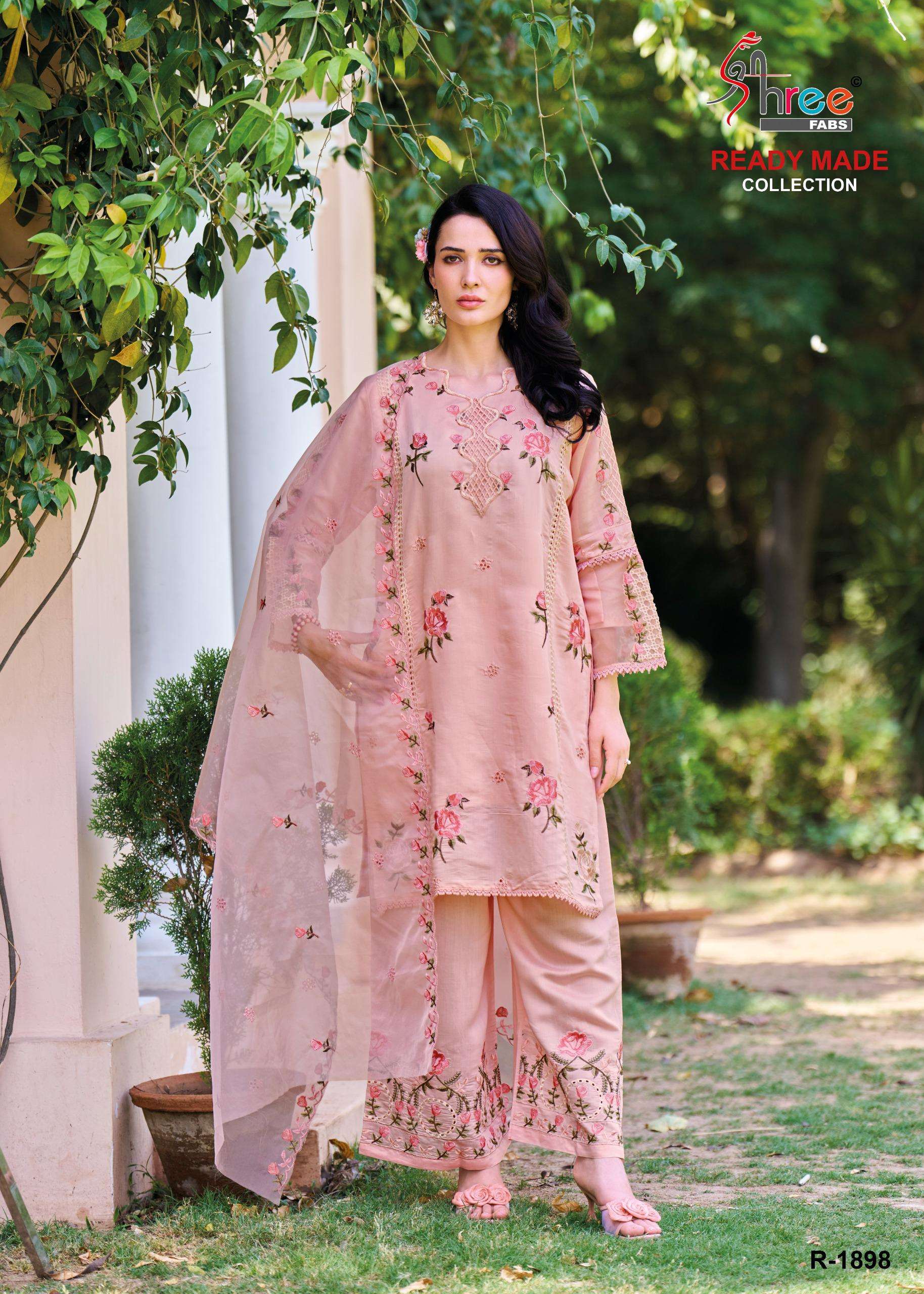 SHREE FABS R 1898 COTTON BEAUTIFUL EMBROIDERY DESIGNER SUIT