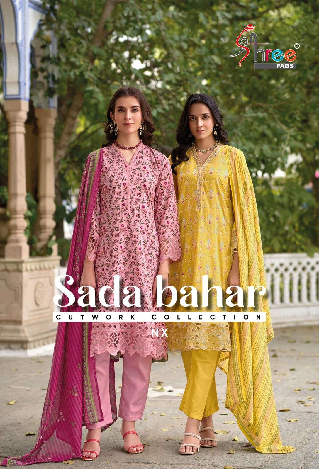 SHREE FABS SADA BAHAR CUTWORK COLLECTION NX COTTON EMBRODERY WORK SUIT