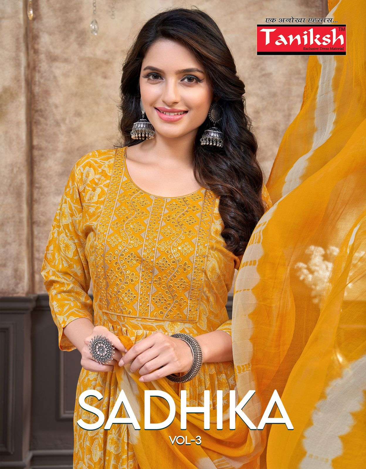 TANIKSH SADHIKA VOL 4 RAYON PRINT NAIRA CUT STYLE KURTI COMBO SET 