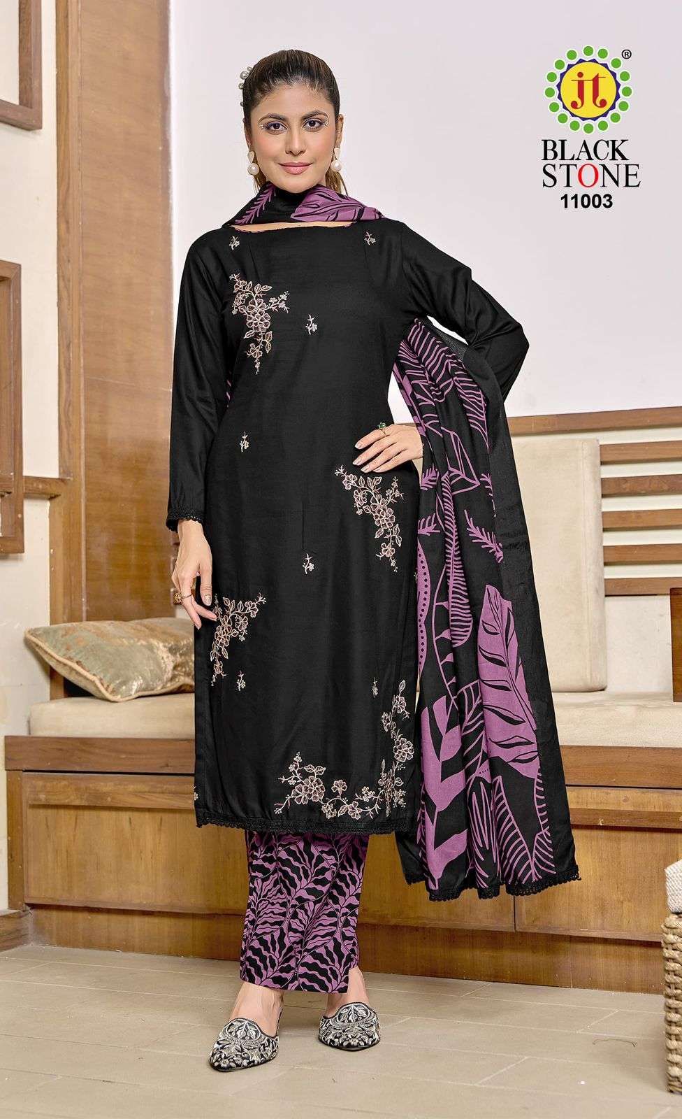 JT BLACK STONE VOL 11 RAYON SEQUENCE EMBROIDERIES WORK SALWAR SUIT
