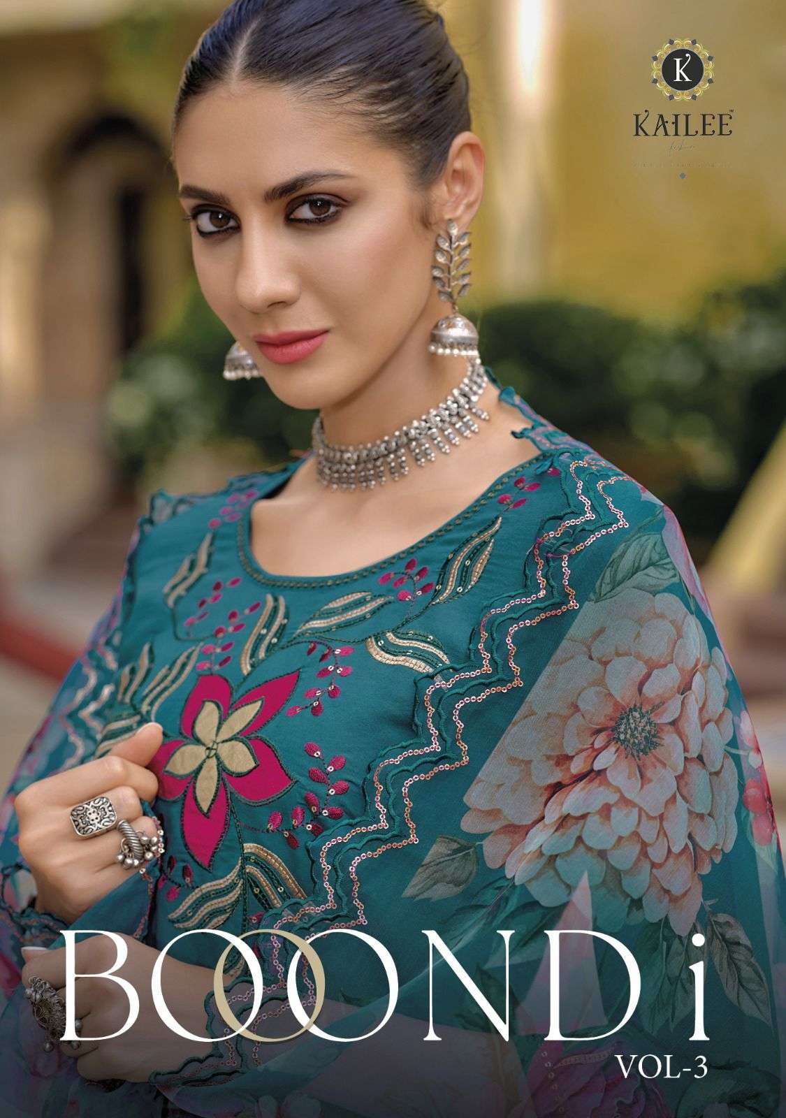 KAILEE FASHION BOONDI VOL 3 VISCOSE SILK DESIGNER WORK READY MADE SUIT