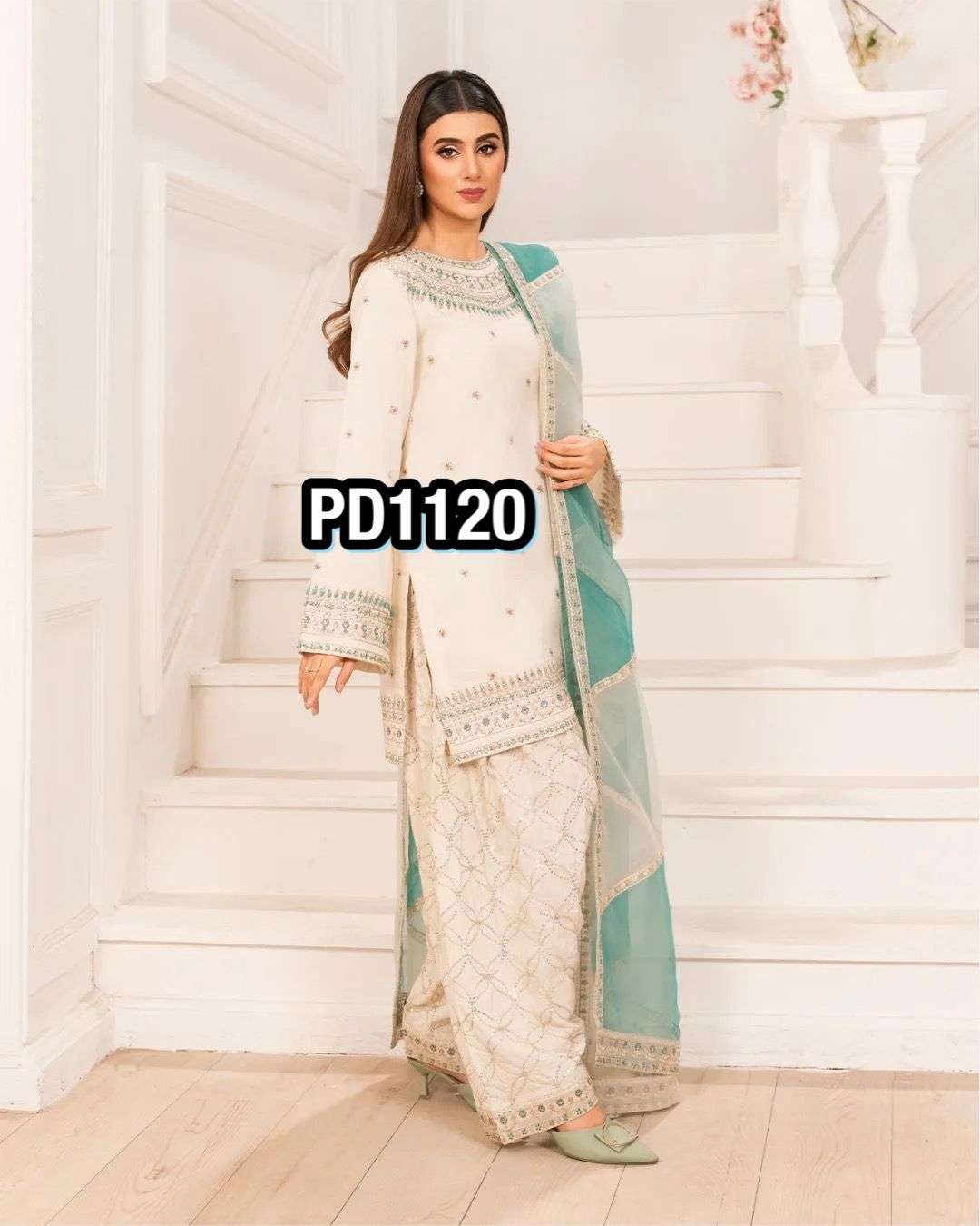 PD 1120 HEAVY EMBROIDERY DESIGNER PARTY WEAR LADIES SUIT