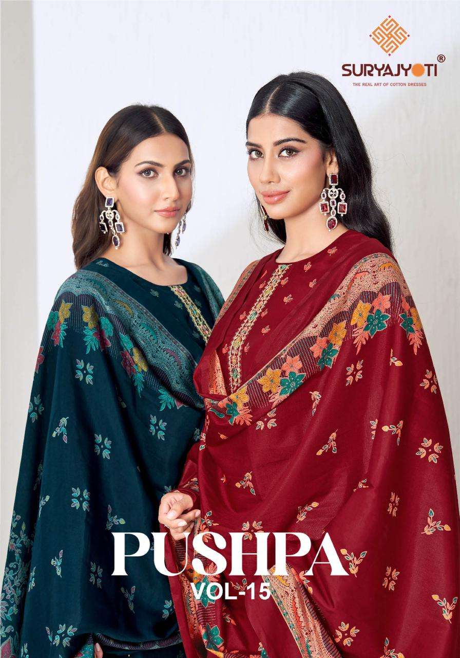 SURYAJYOTI PUSHPA VOL 15 MODAL PRINT WITH EMBROIDERY WORK SUIT