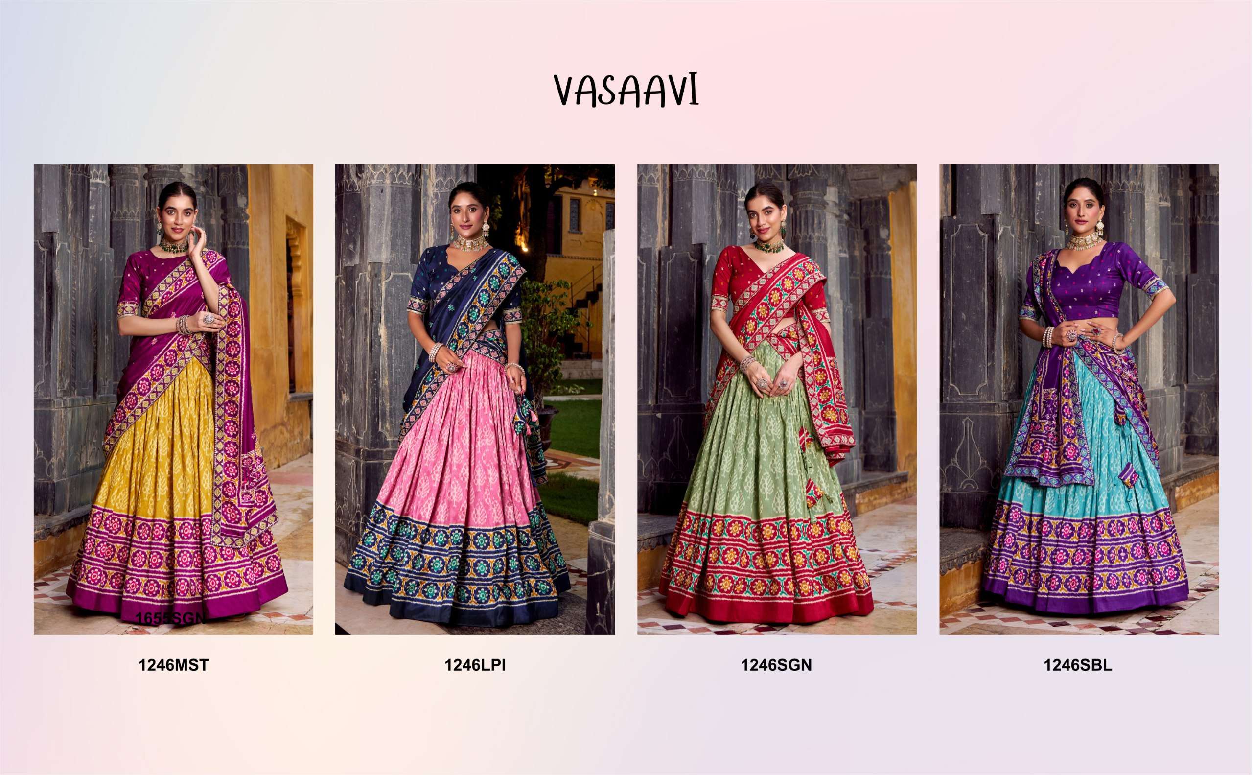 BANDHANI PALACE 1246 TUSSER SILK READYMADE LEHENGA CHOLI SET