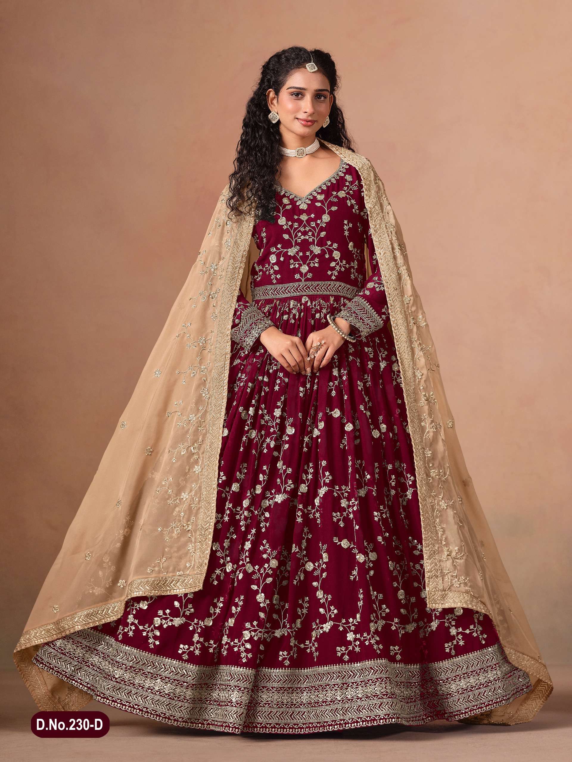 DANI CREATION AANAYA VOL 230 GEORGETTE HEAVY DESIGNER PARTY WEAR GOWN DRESS 