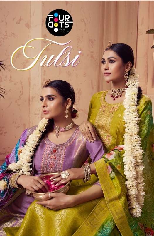 FOURDOTS TULSI VISCOSE JACQUARD DESIGNER WORK LADIES SUIT