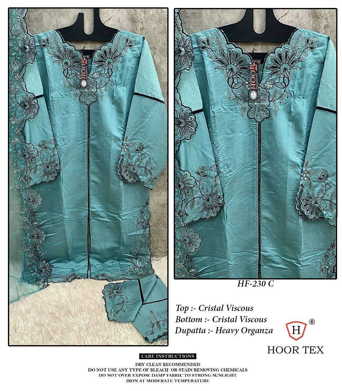 HOOR TEX HF 230 VISCOSE FANCY DESIGNER WORK READY MADE PAKISTANI SUIT