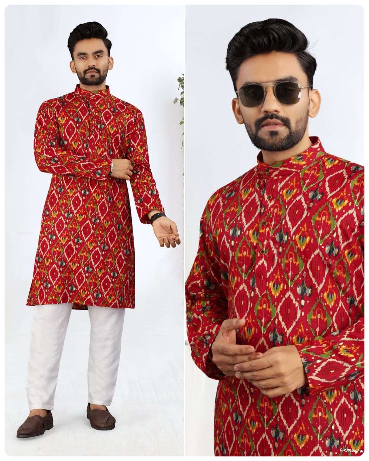 INLI VASTRA 2.0 RAYON PRINT FANCY MENS WEAR KURTA 