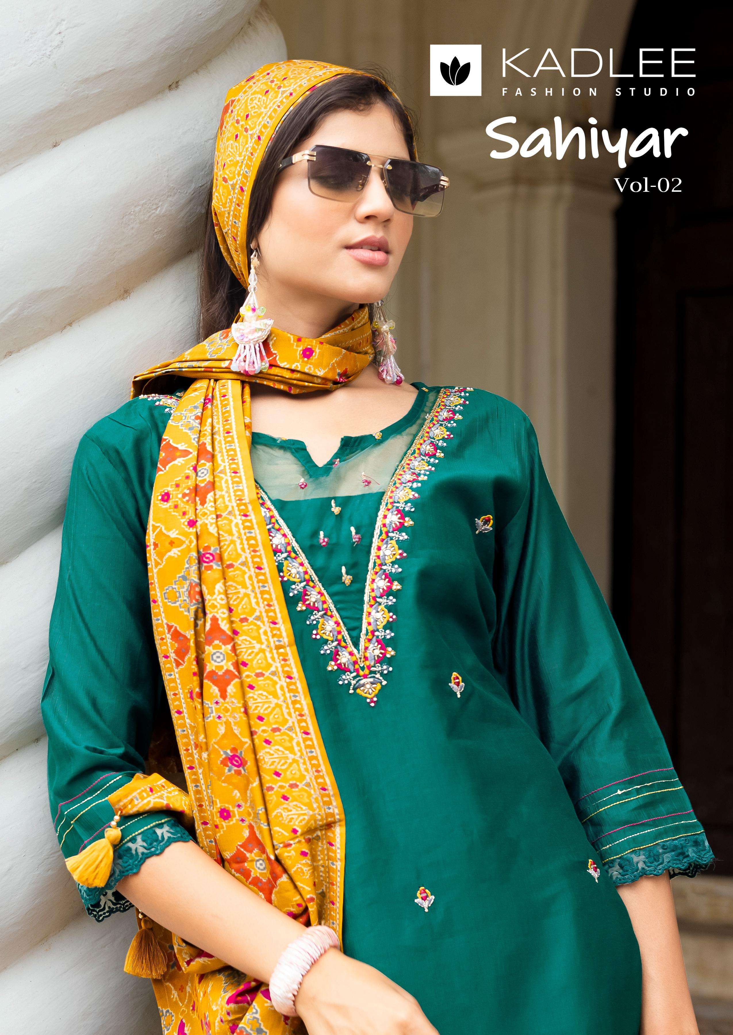 KADLEE FASHION SAHIYAR VOL 2 VISCOSE DESIGNER WORKS LADIES KURTI COMBO SET 