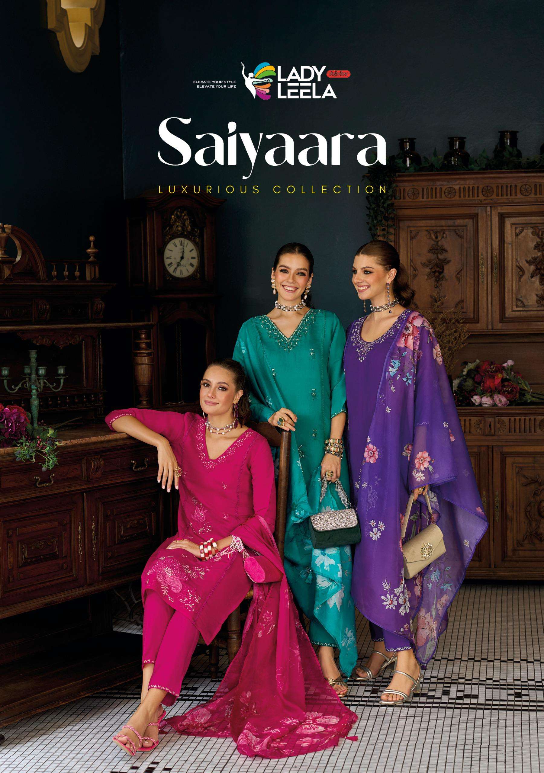 LADY LEELA SAIYAARA VISCOSE BEAUTIFUL DESIGNER LOOK READY MADE LADIES SUIT