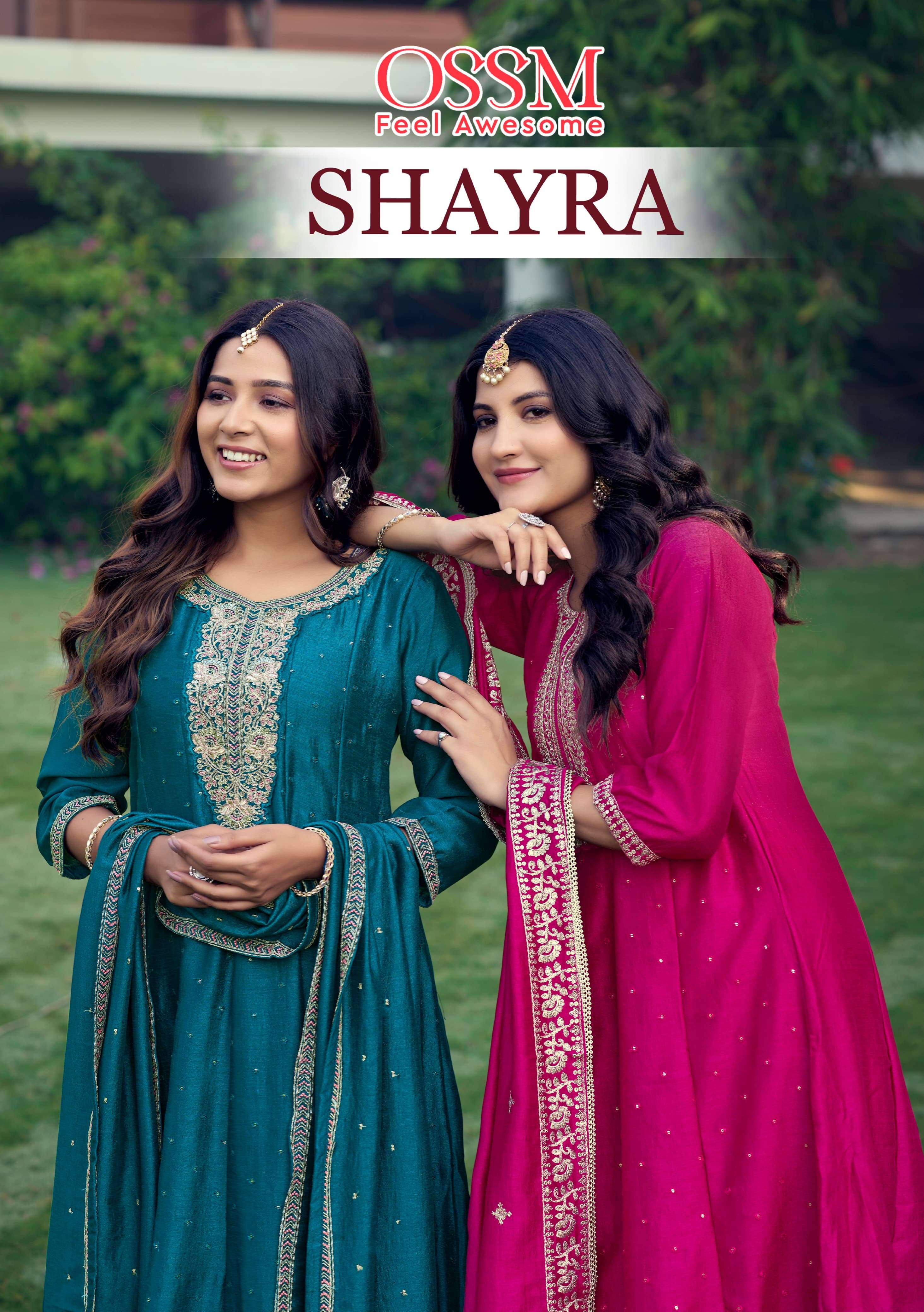 OSSM SHAYRA SILK DESIGNER FESTIVE WEAR LADIES SUIT