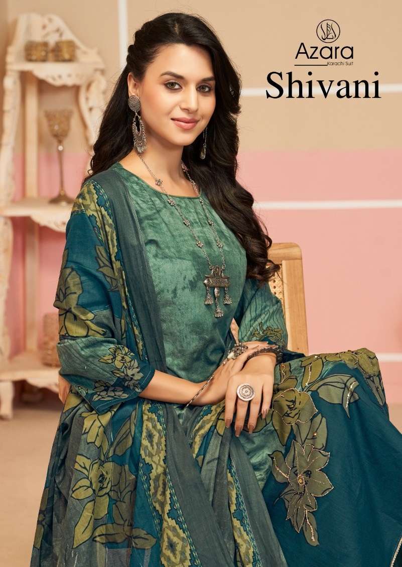 RADHIKA FASHION AZARA SHIVANI LAWN COTTON PRINT WITH FANCY HAND WORKS SUIT