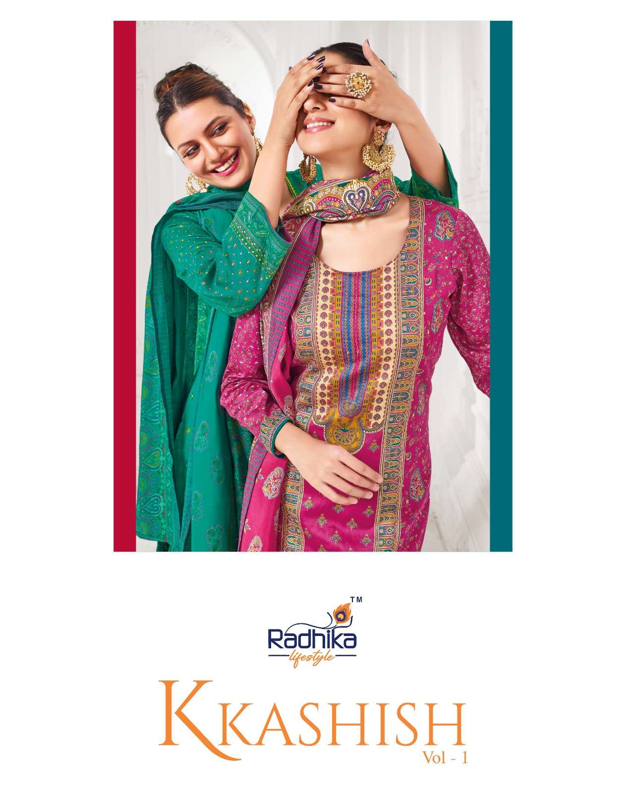 RADHIKA LIFESTYLE KKASHISH VOL 1 JAM SATIN FANCY WORK KURTI COMBO SET 