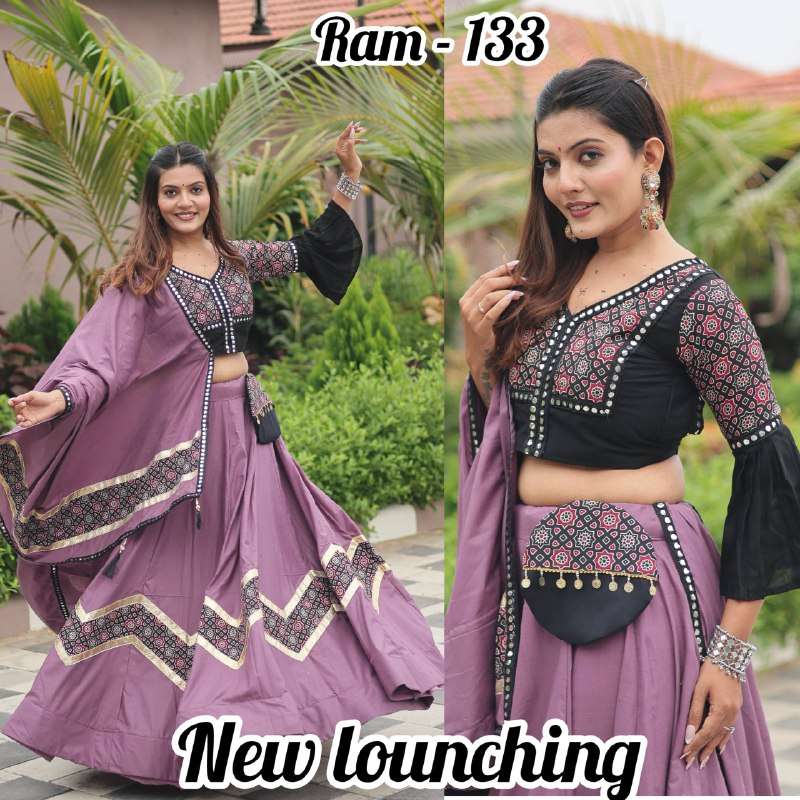RAM 133 COTTON DIGITAL NAVRATRI WEAR LEHENGA CHOLI 