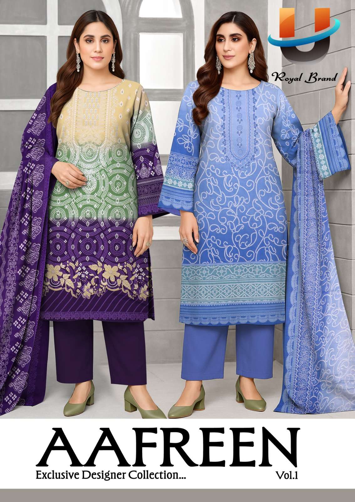 ROYAL BRAND AAFREEN COTTON DIGITAL PRINT SALWAR SUITS 