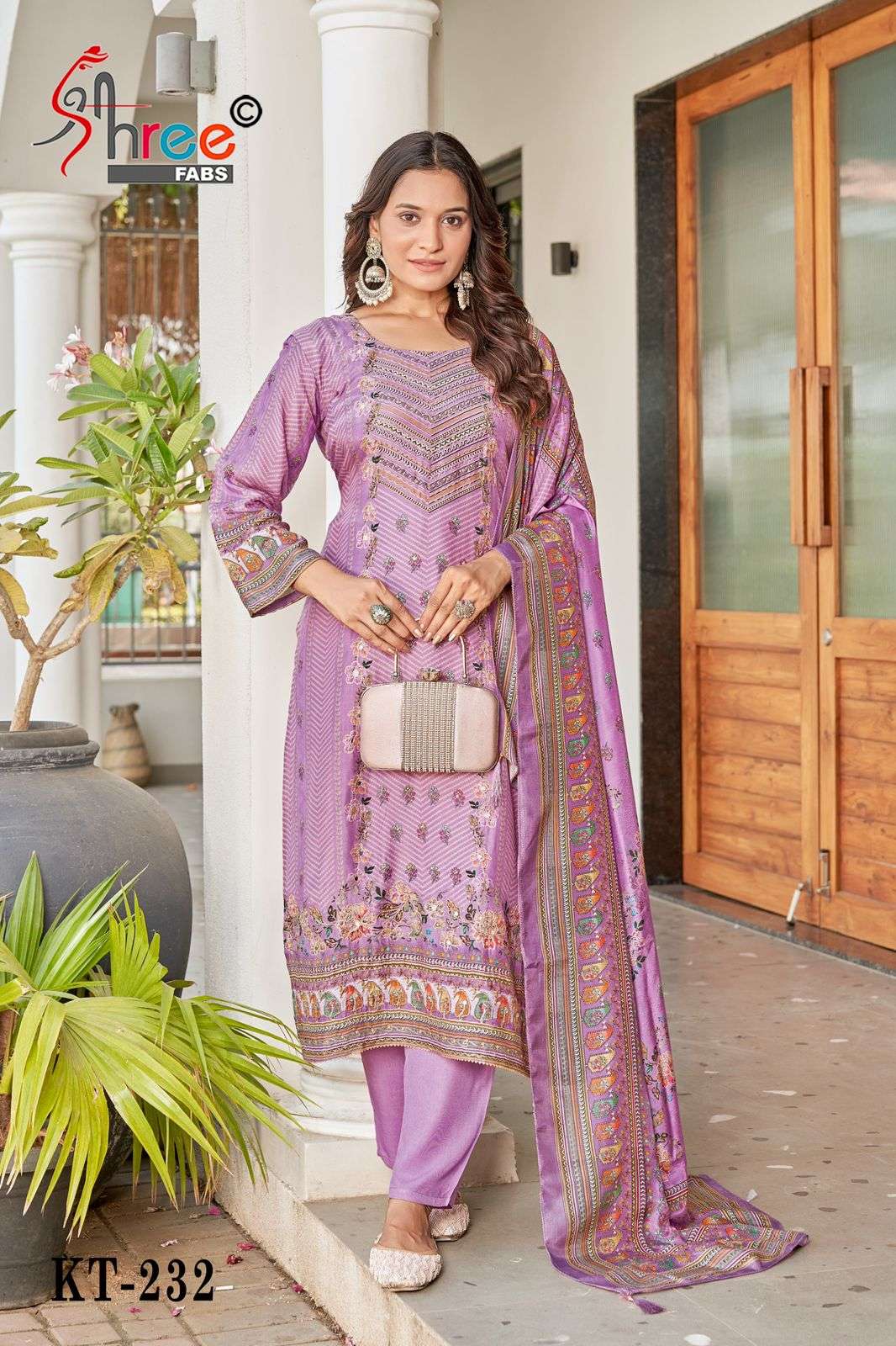 SHREE FABS KT 232 VISCOSE DIGITAL PRINT WITH HAND WORK DESIGNER SUIT