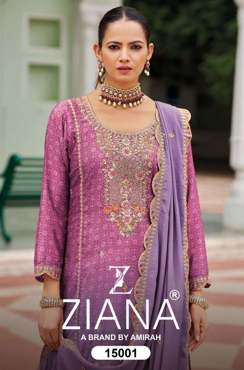 ZIANA READY MADE COLLECTION VOL 2 SILK HEAVY EMBROIDERY DESIGNER FESTIVE WEAR SUIT